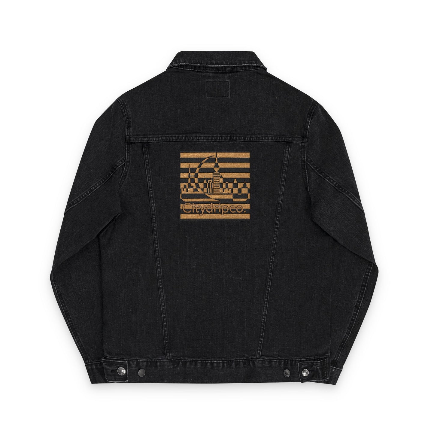 A Citydripco Striped Trendy Unisex Embroidered Denim Jacket, Casual Layering Piece, Street Style, Gift for Him/Her, Summer Nights, All Occasions