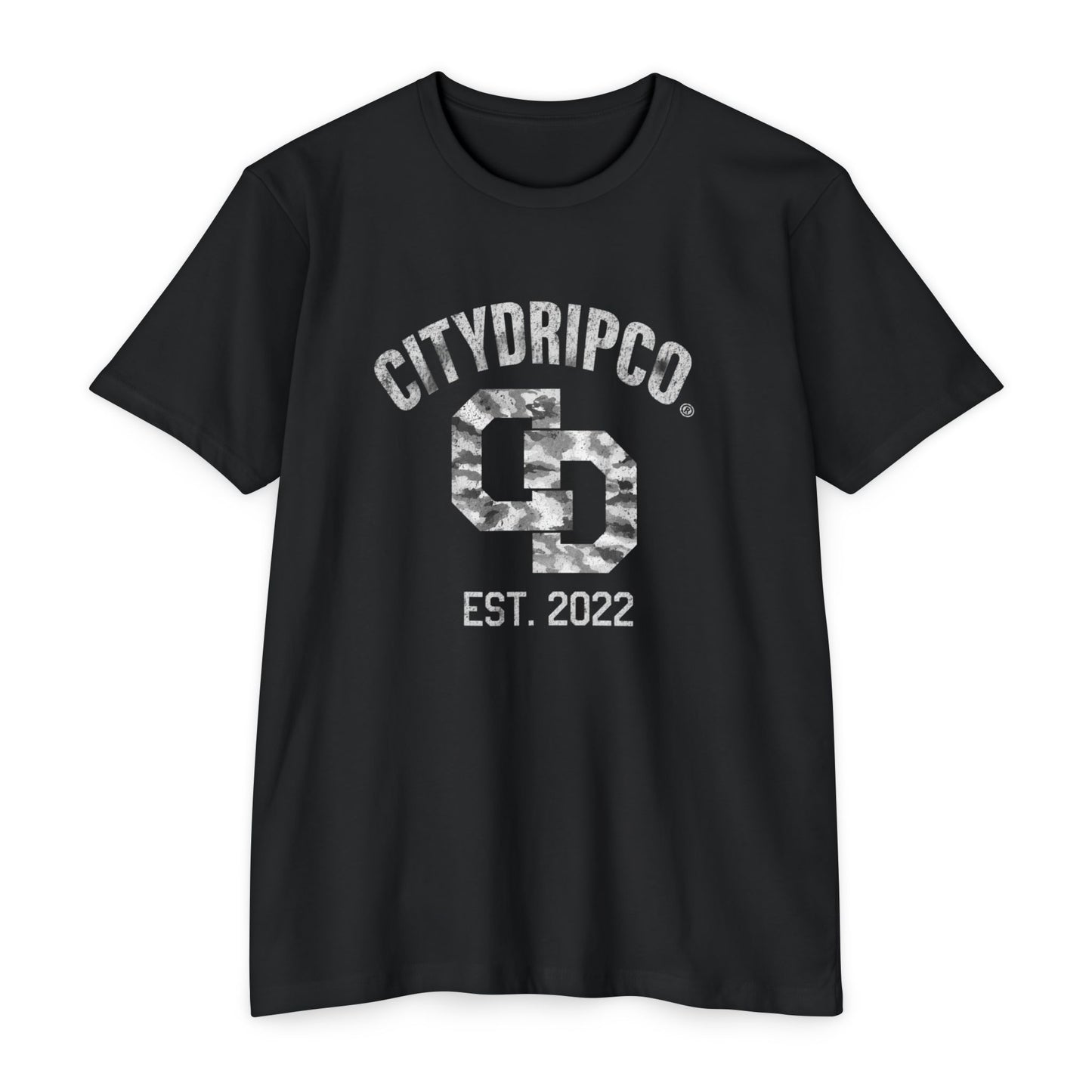 CityDripCo. Est. 2022 Graphic T-Shirt — Vintage Camo Logo Tee