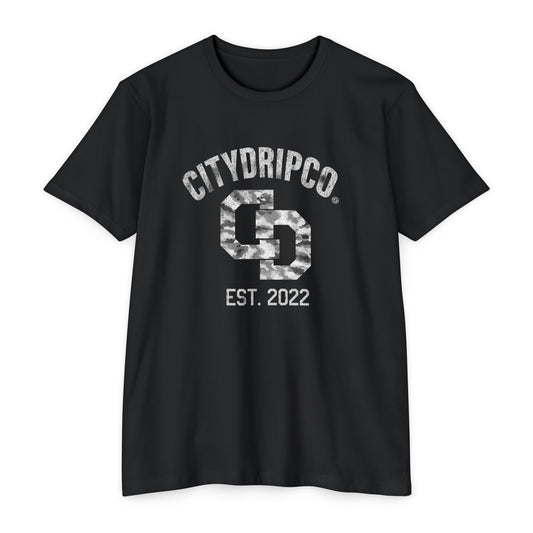 CityDripCo. Est. 2022 Graphic T-Shirt — Vintage Camo Logo Tee