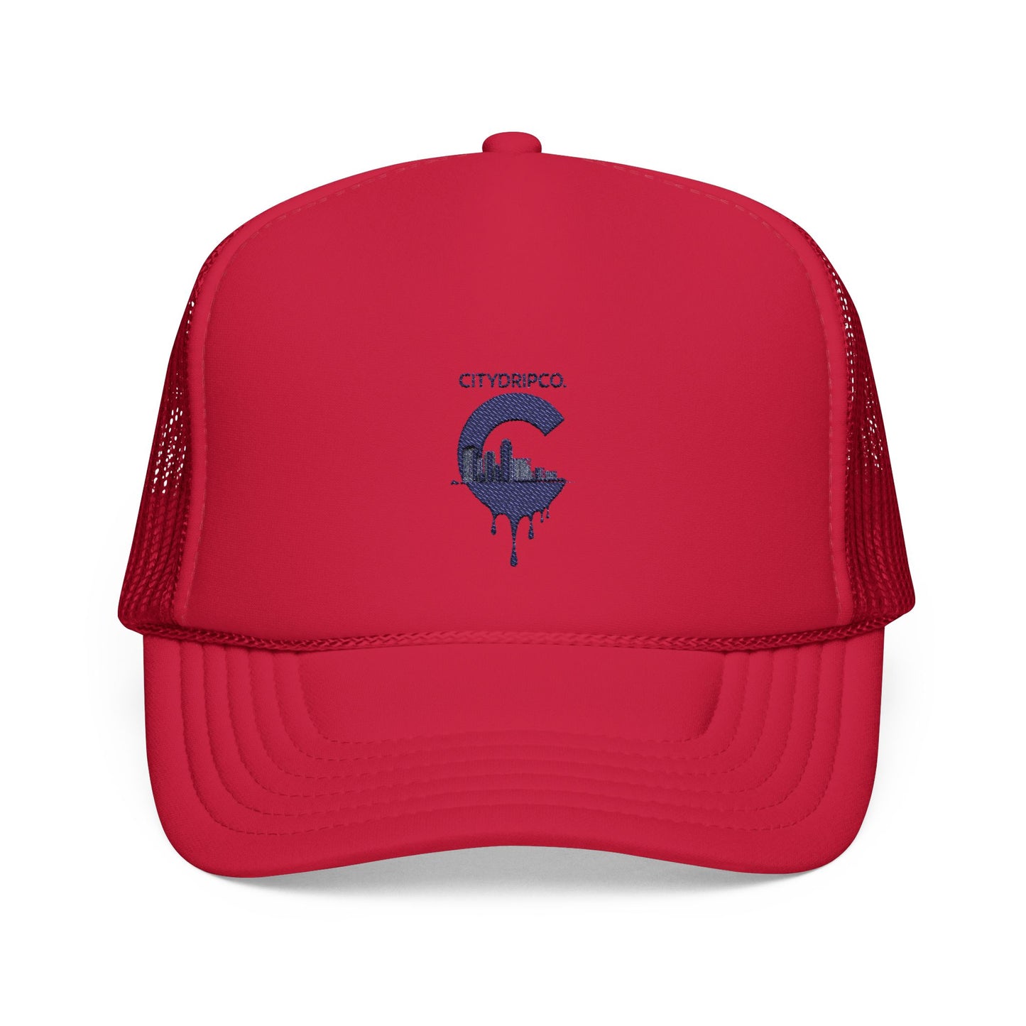 Citydripco. City C Urban Style Foam Trucker Hat - Embroidered City Drip Design