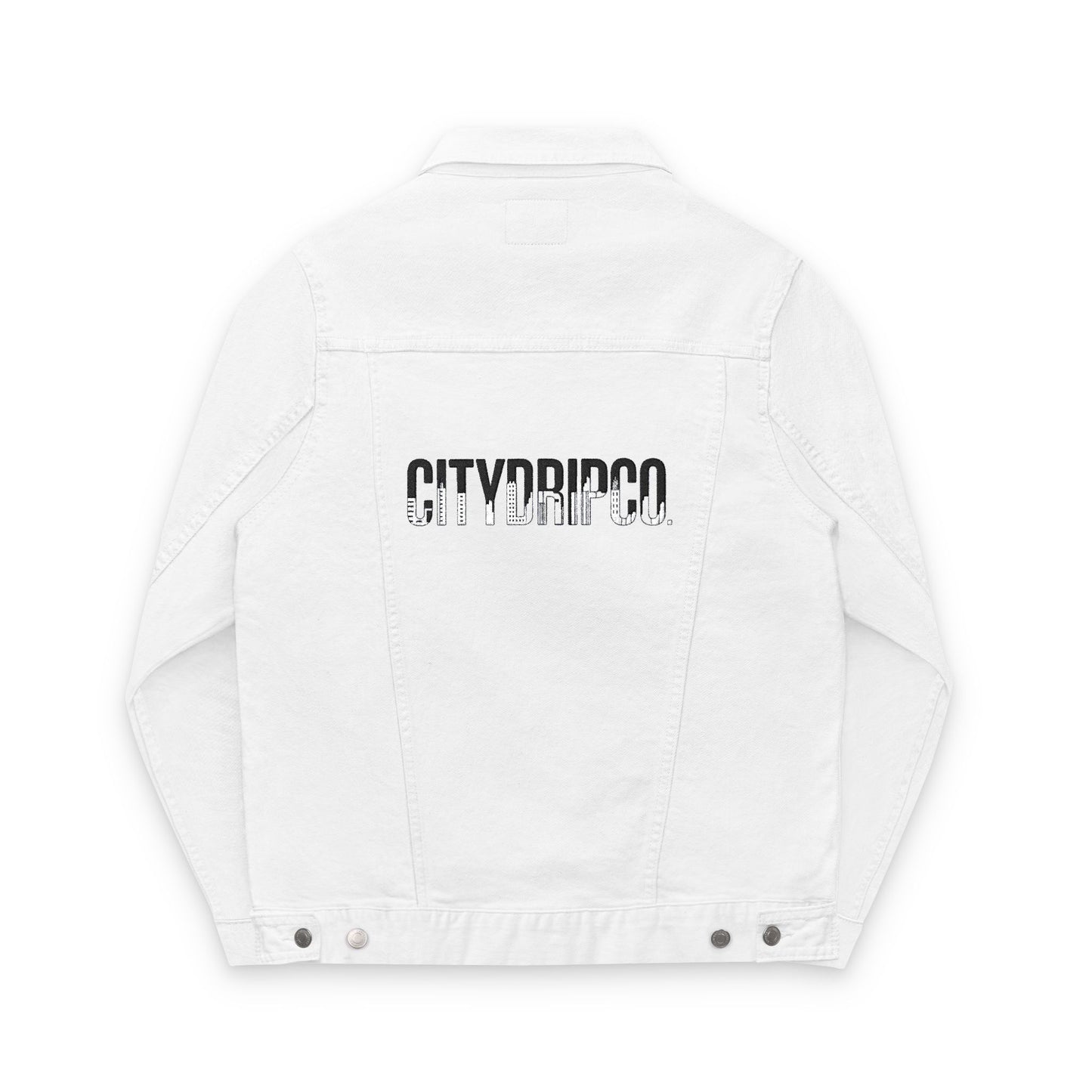 A Citydripco. Unisex Embroidered Denim Jacket, Stylish Casual Outerwear, Perfect Gift for Travelers, Summer Layering, Fashion Statement