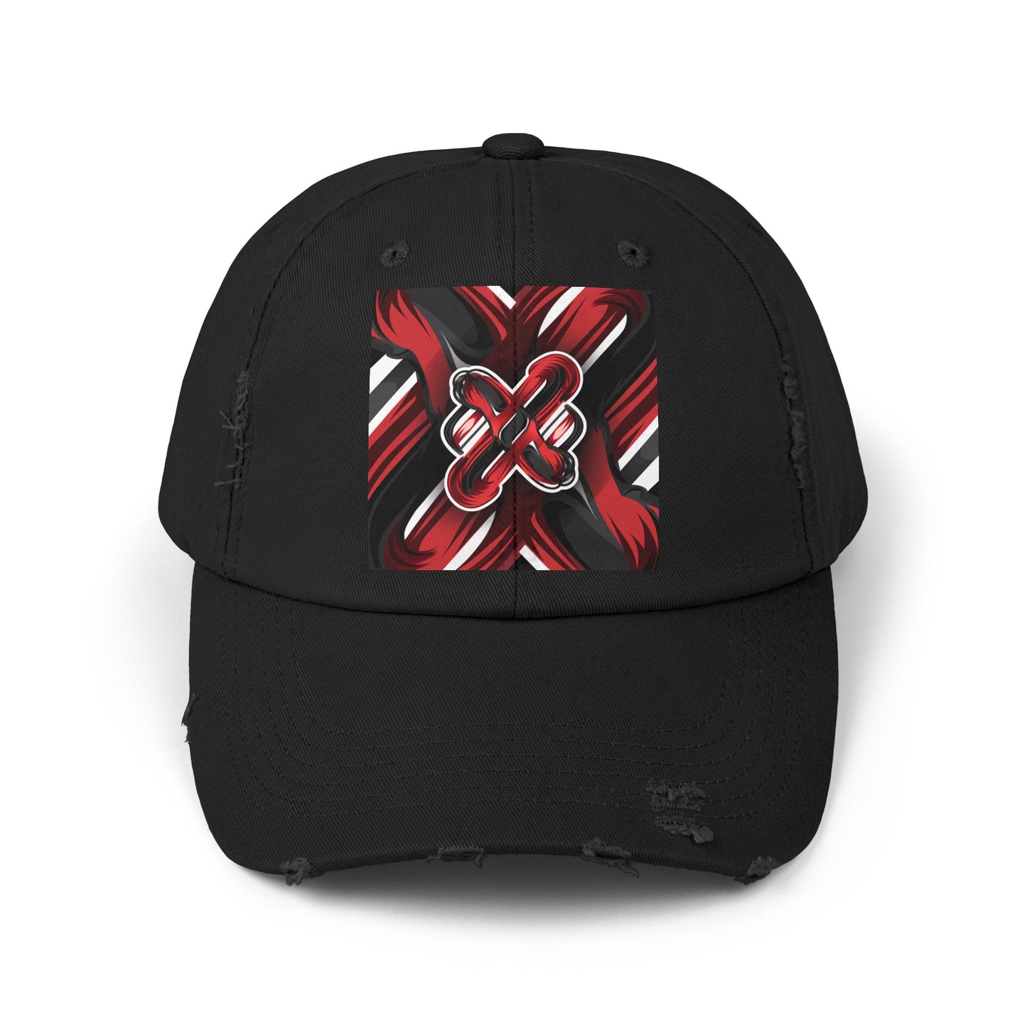 Citydripco. X Distressed Unisex Cap with Bold Graphic Design, Trendy Hat for Casual Outings, Perfect Gift for Friends, Fashion Statement, Everyday Wear