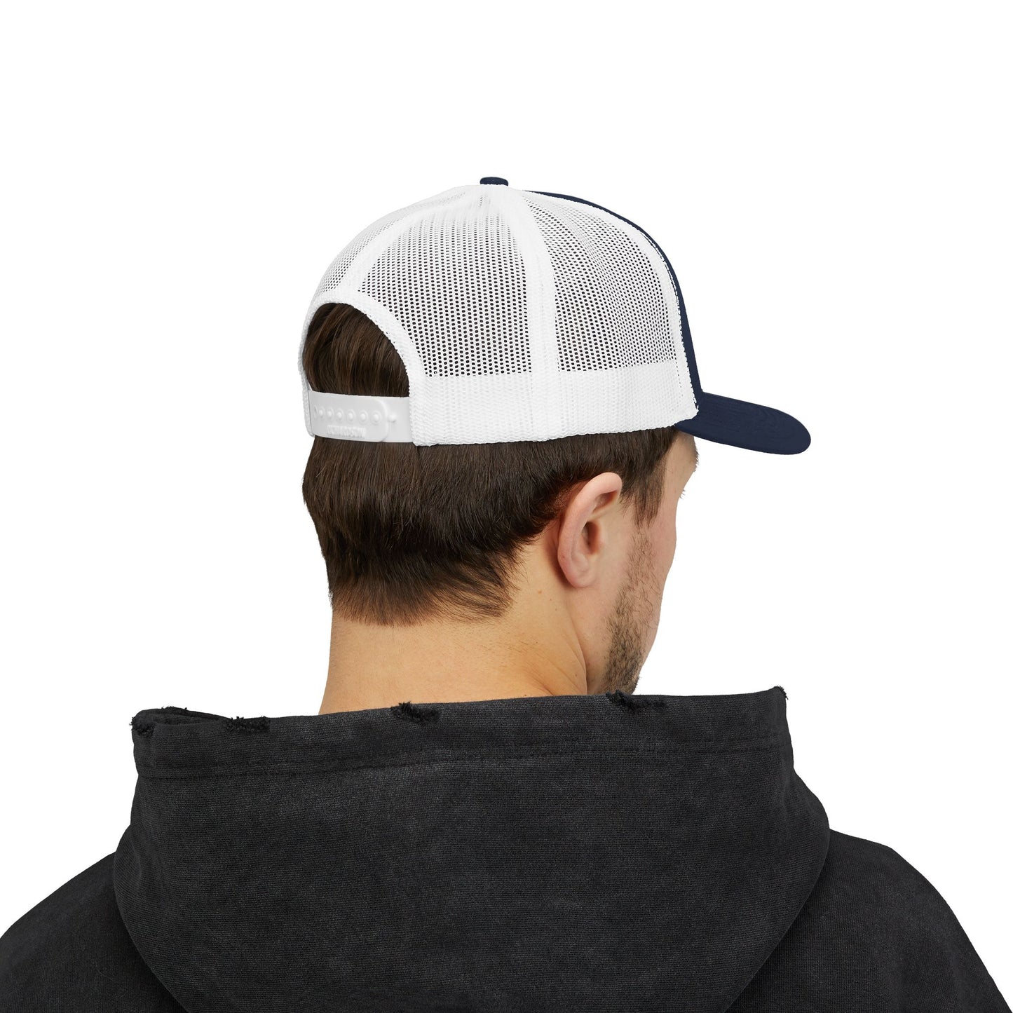 A Citydripco.  City C Navy Blue Snapback Trucker Cap with Embroidered Letter G | Casual Style, Summer Accessory, Gift for Him/Her, Outdoor Events, Sporty Fashion