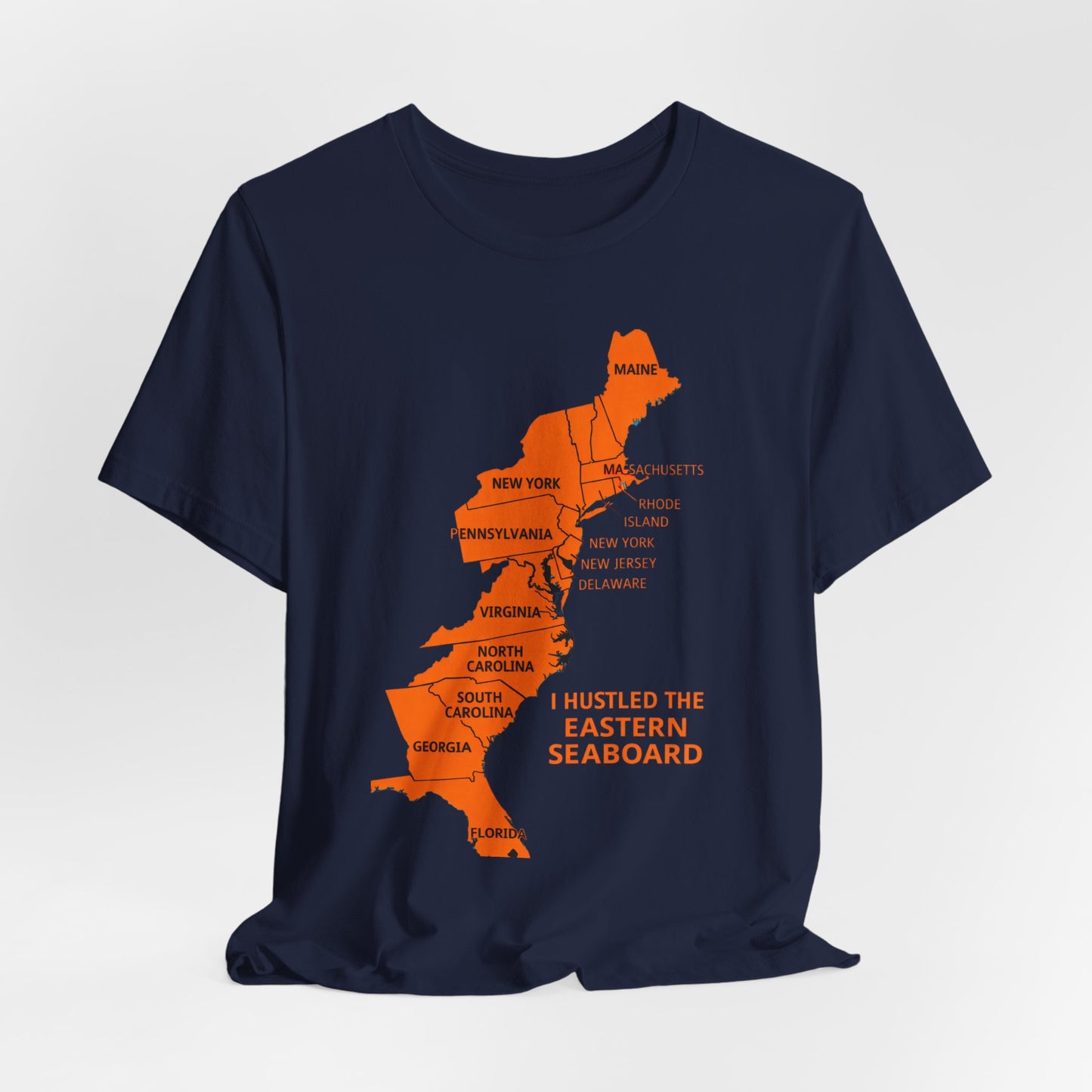 Eastern Seaboard Map Tee — "I Hustled the Eastern Seaboard" Travel T‑Shirt