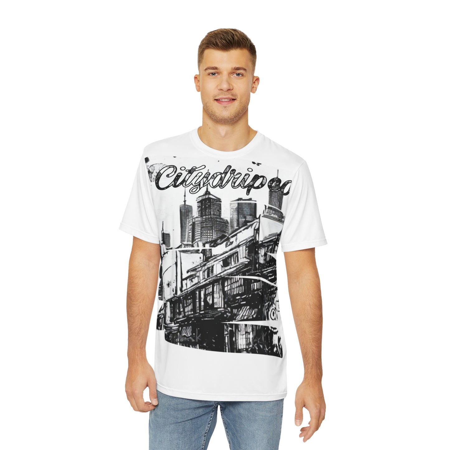 Citydripco. Urban Graffiti Men's Polyester Tee (AOP)