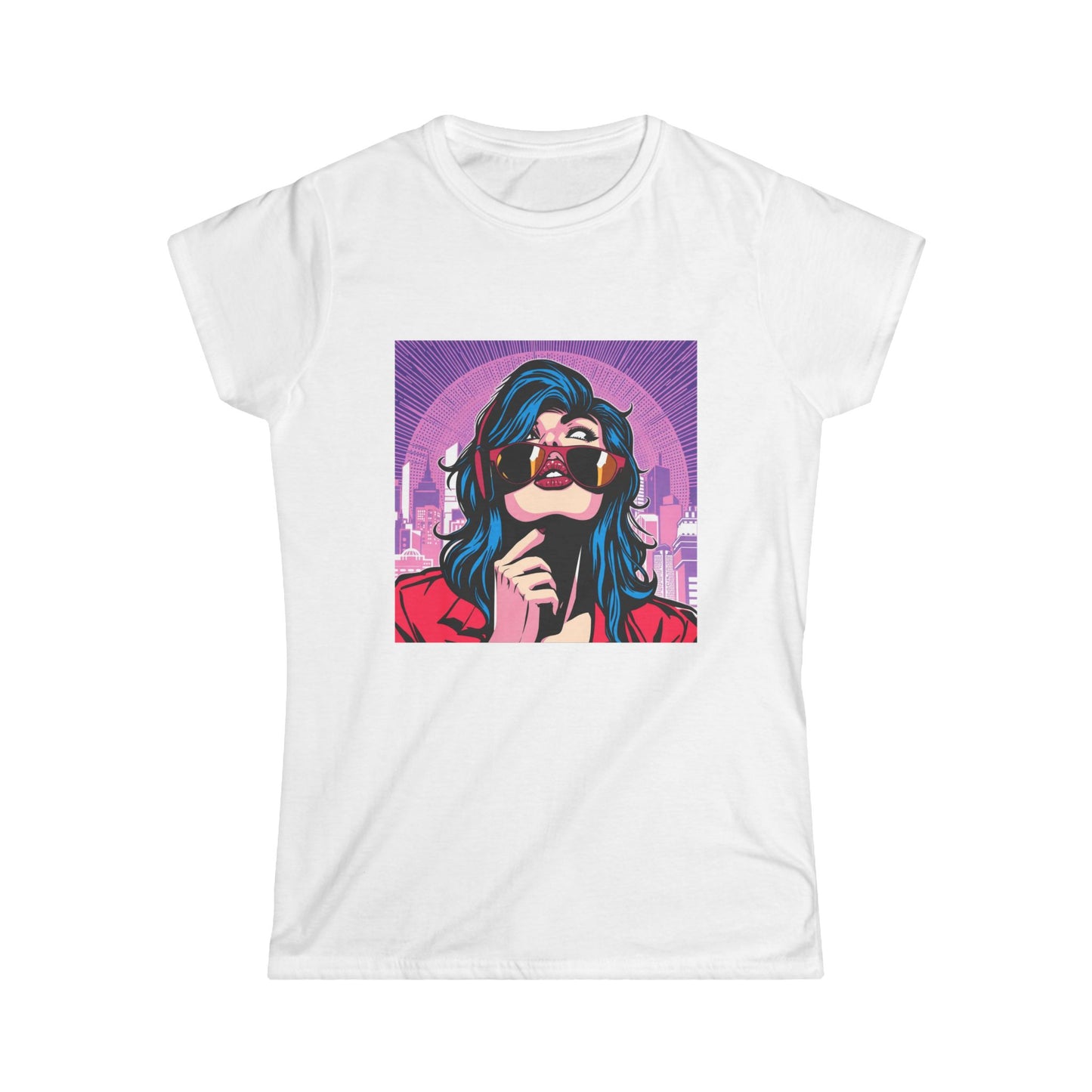 Retro Girl Women's Tee - Retro Sunglasses Graphic Shirt