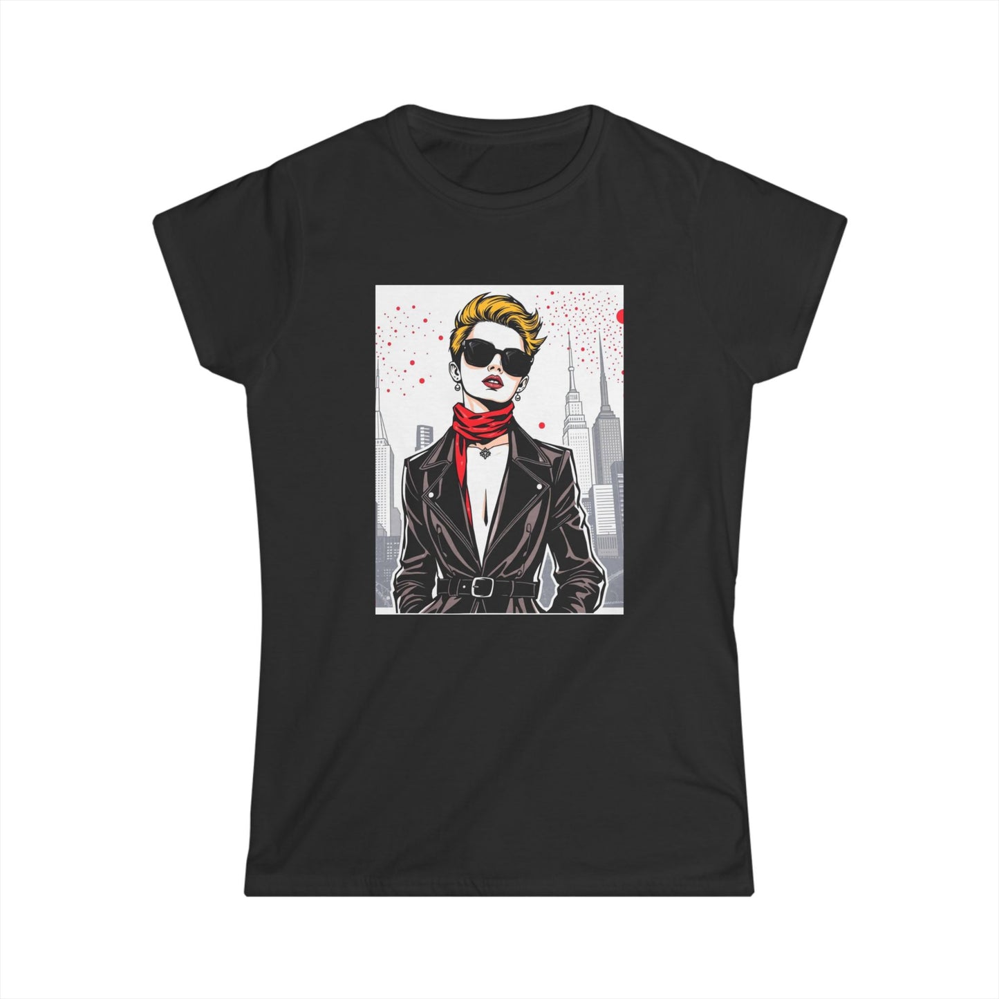 City Chic Vibes Women's Softstyle Tee - Fashionable Graphic Tee with Stylish Design