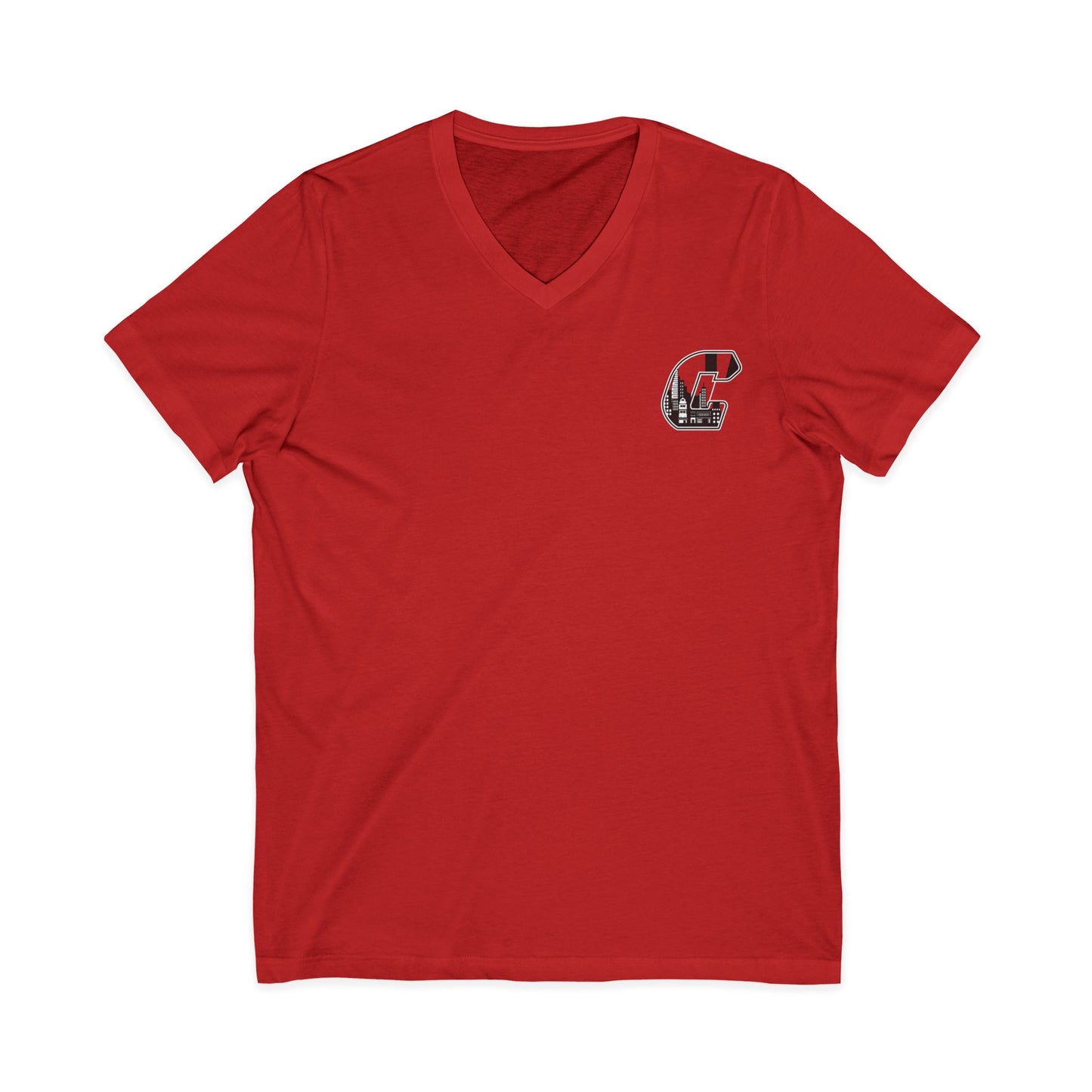 A Citydripco.  City C V-Neck Tee, Urban Aesthetic Shirt, Casual Wear, Gift for City Lovers, Everyday Fashion, Graphic Tee