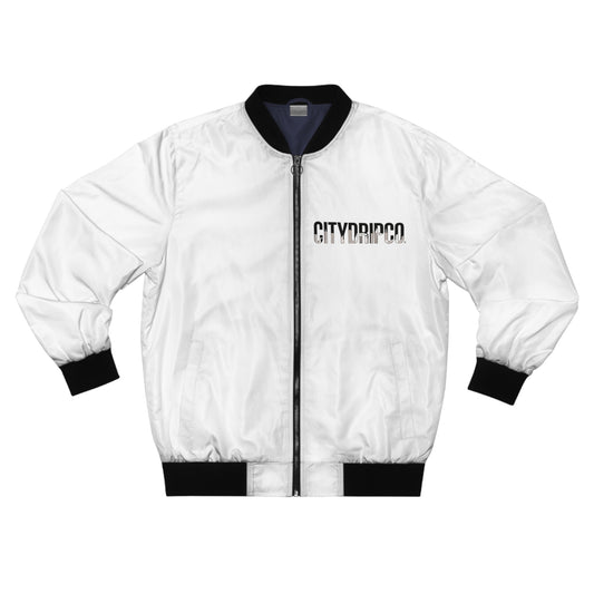 A Citydripco. Letter City Men's Bomber Jacket, Urban Fashion, Trendy Outerwear, Street Style Clothing, Gift for Him
