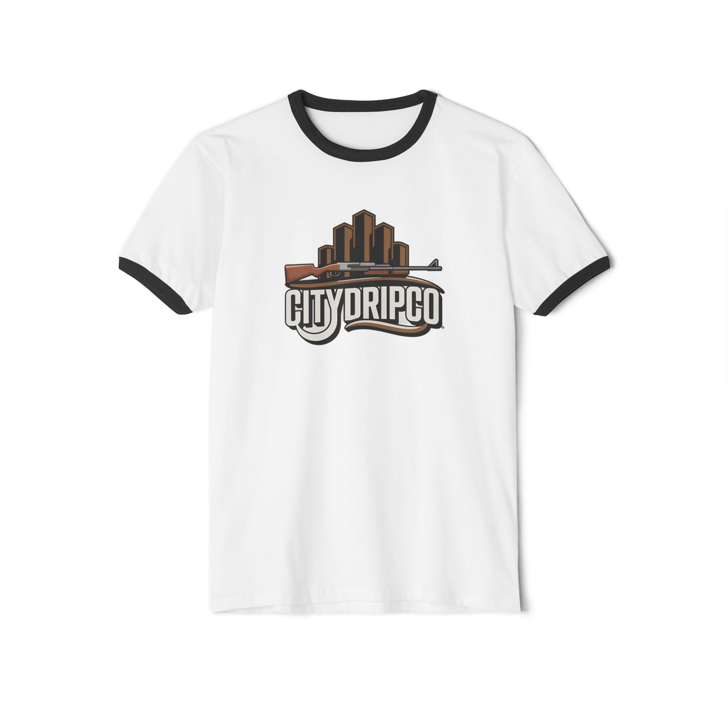 Citydripco. Rifleman Unisex Ringer T-Shirt - Stylish Cotton Tee for Urban Vibes