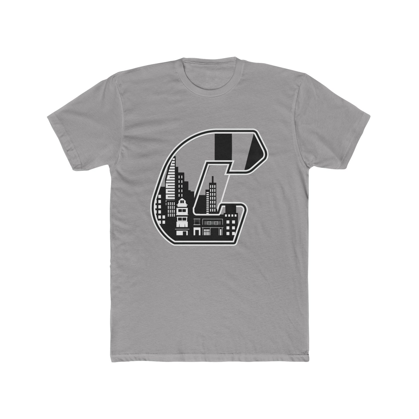 City Skyline 'C' Monogram Tee — Urban Letterman Graphic T-Shirt