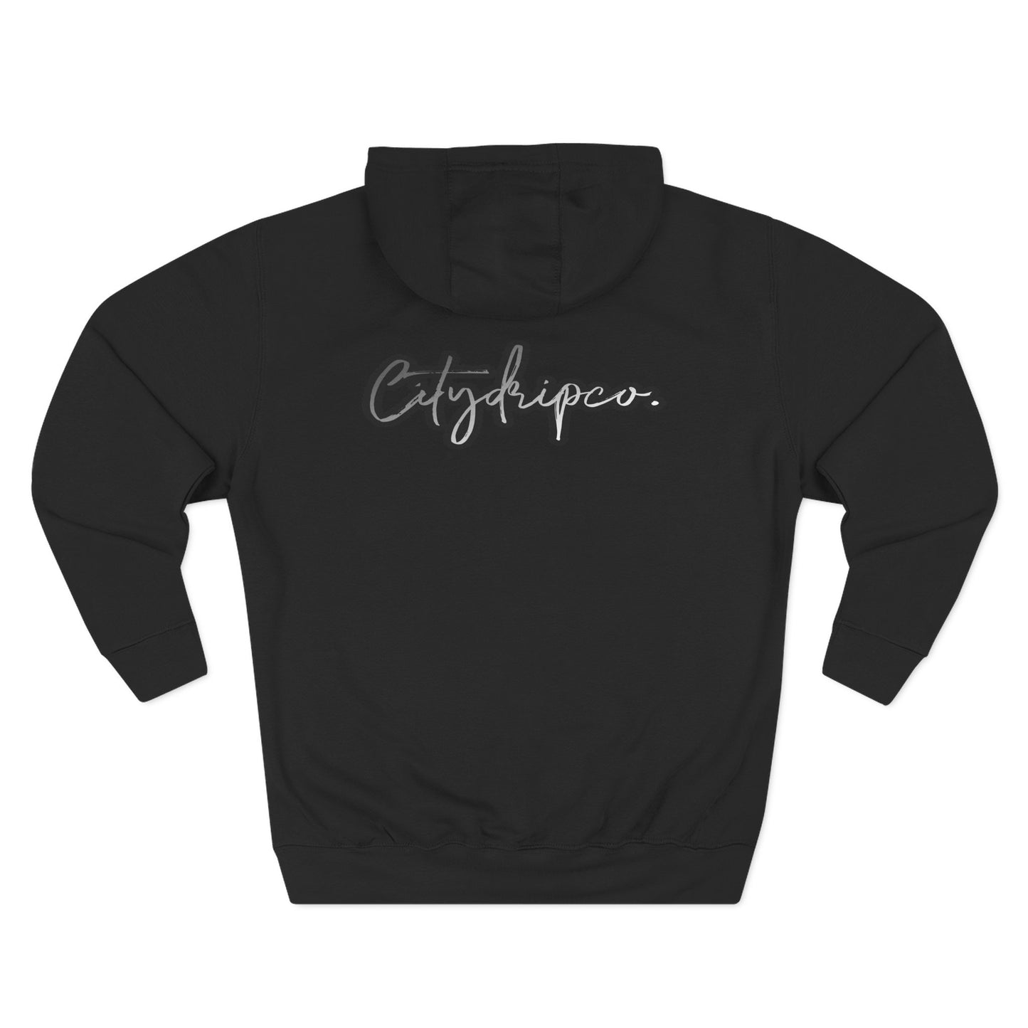 Citydripco. City C Three-Panel Fleece Hoodie, City Style Sweatshirt, Cozy Layer, Graphic Hoodie, Winter Fashion
