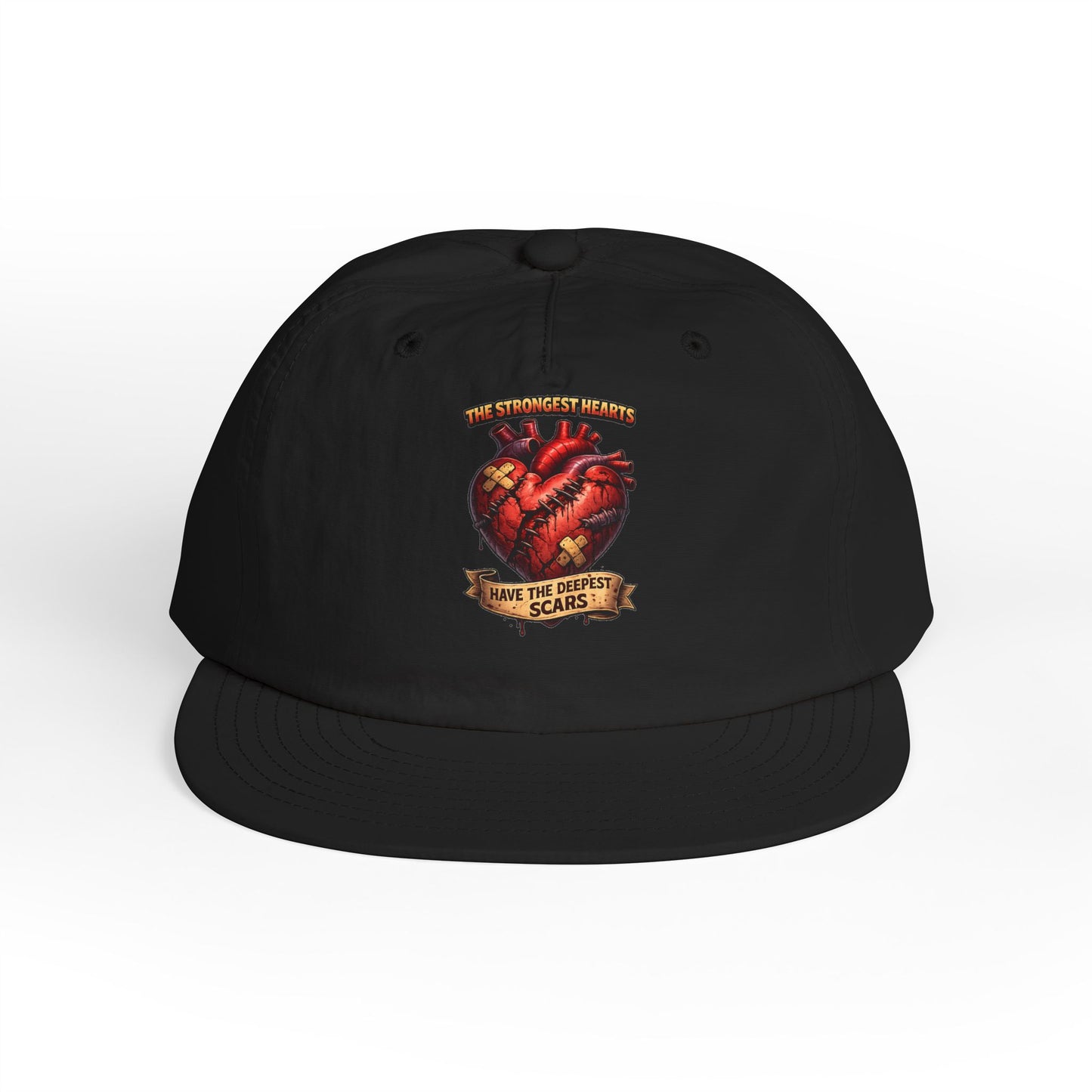 Citydripco — Tattoo Heart Graphic Snapback Hat (“The Strongest Hearts Have the Deepest Scars”)