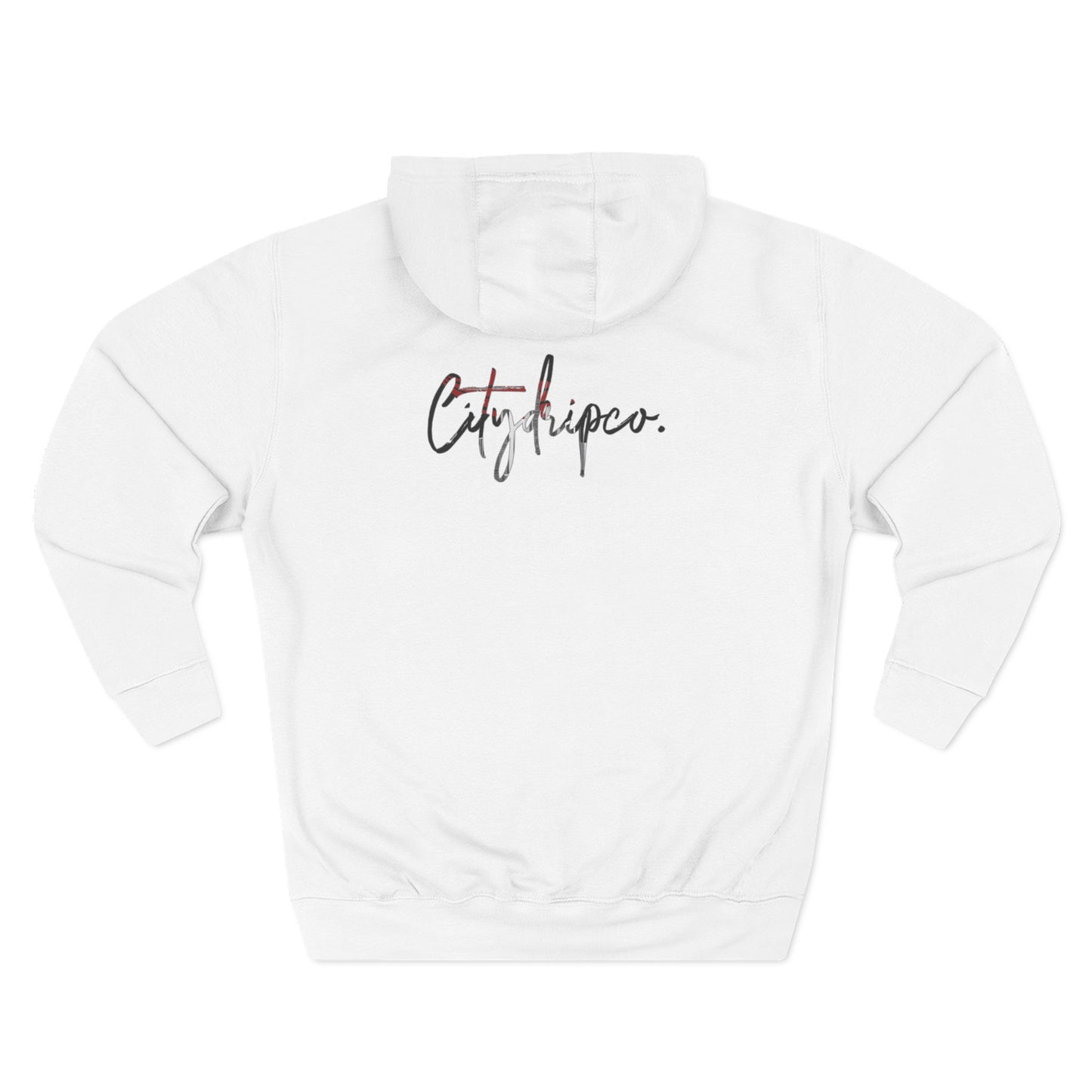 Citydripco. American Fleece Hoodie, Cozy Streetwear, Stylish Gift for Him/Her, Cityscape Design, Perfect for Casual Looks, Everyday Wear