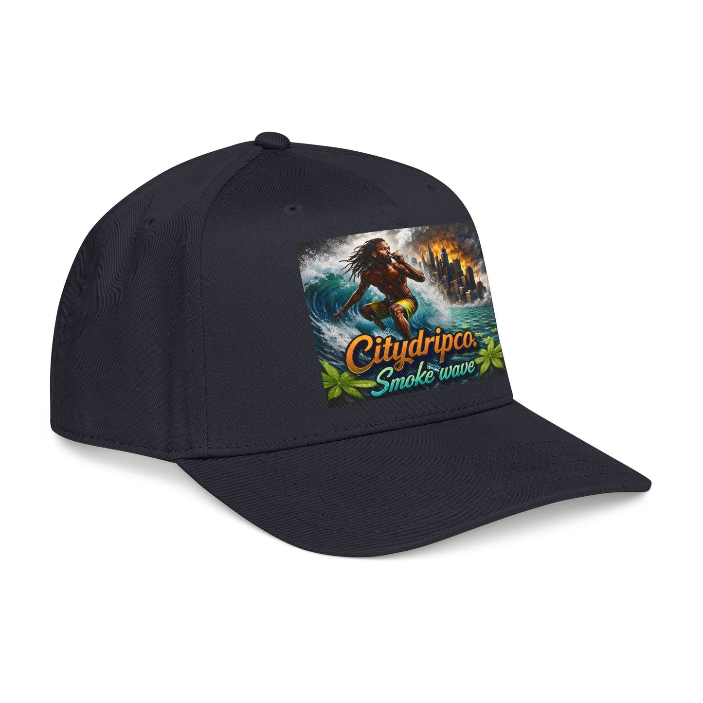 Citydripco "Smoke Wave" Surfing Lion Baseball Cap