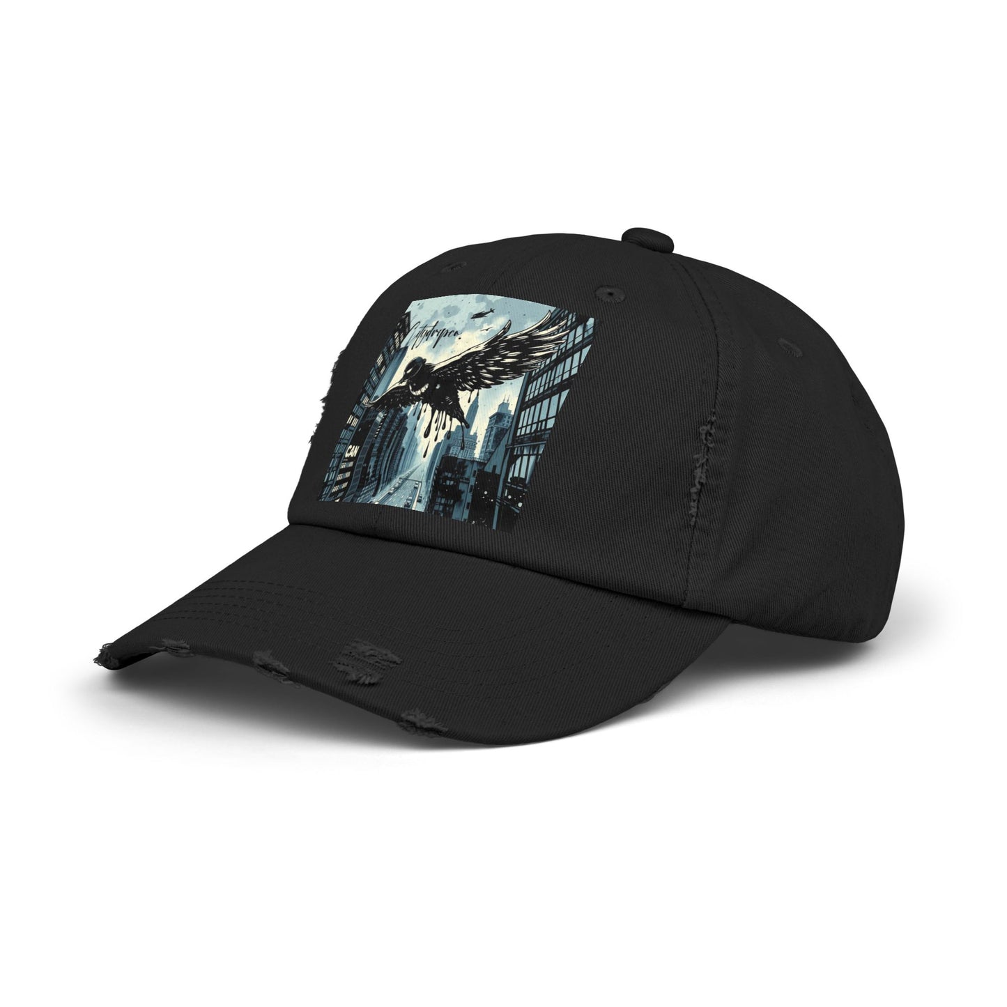 Citydripco. Bird Drip Distressed Cap with Artistic Design, Perfect for Casual Wear, Gifts for Him or Her, Streetwear, Cap for Music Festivals