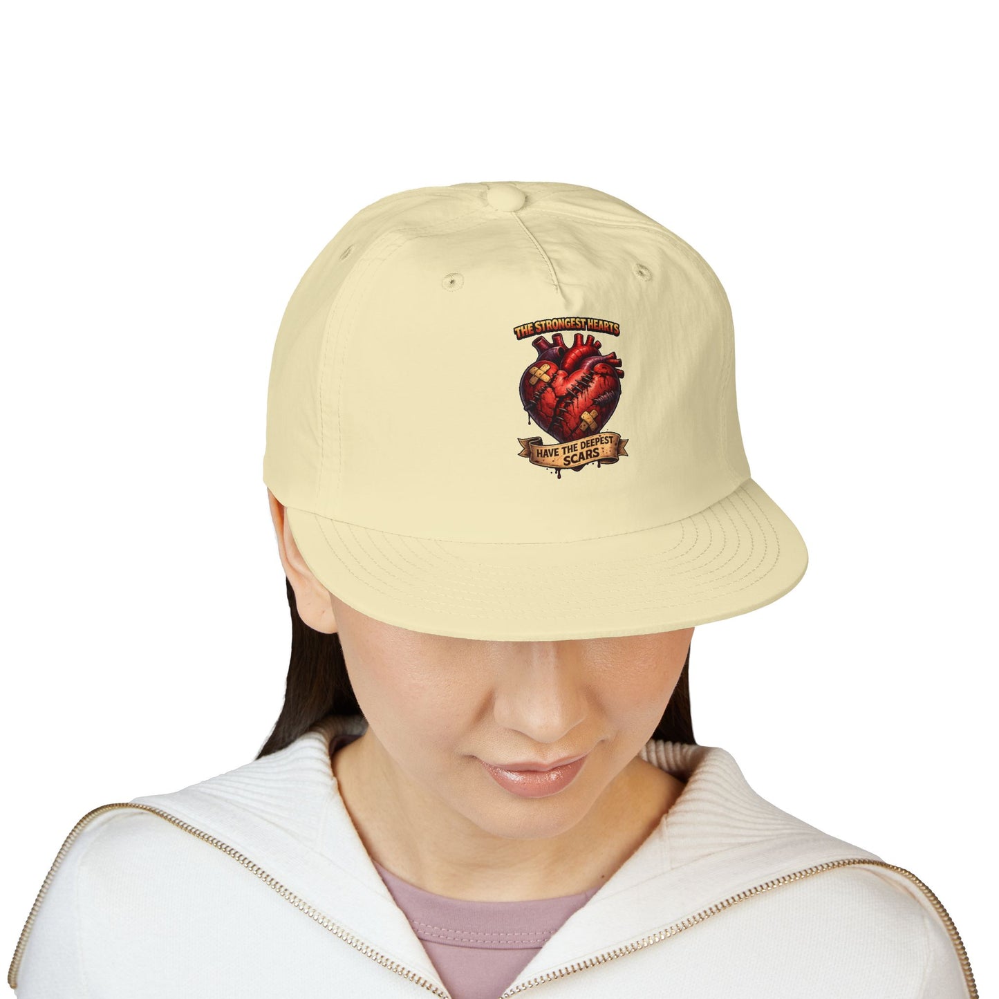Citydripco — Tattoo Heart Graphic Snapback Hat (“The Strongest Hearts Have the Deepest Scars”)