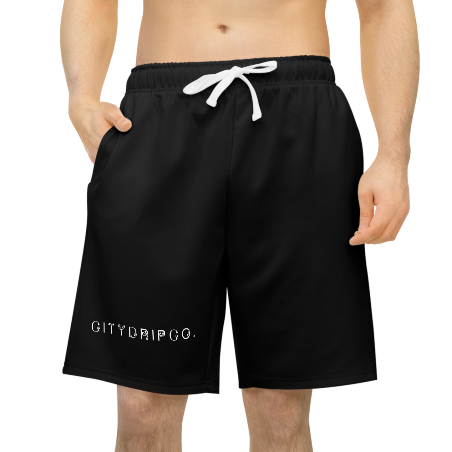 Citydripco. Liquid Set Athletic Long Shorts - Comfortable Black Sportswear for Workouts & Casual Wear