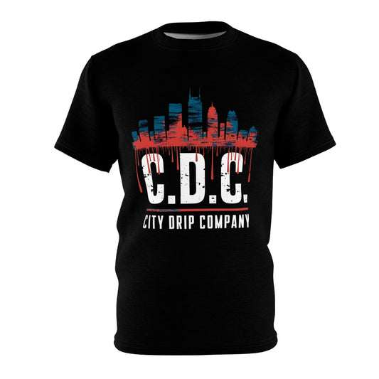 Citydripco. Red & Blue City Style Tee - C.D.C. City Drip Company Design