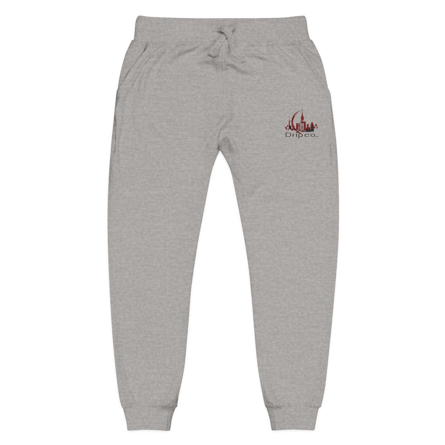 A City Dripco. Embroidered Unisex Fleece Sweatpants - Cozy Lounge Pants for Chill Days, Gift for Him/Her, Casual Style, Holiday Comfort