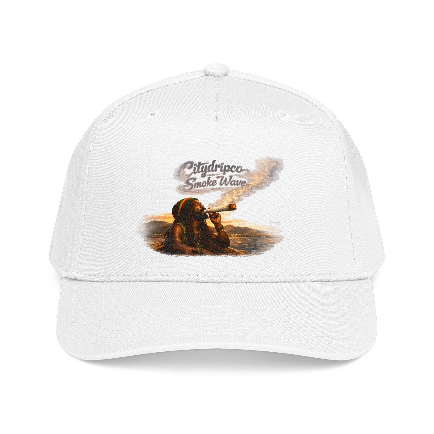 Smoking Hippy Bear Cap — 'Hidripco Smoke Wars' Retro Trucker Hat