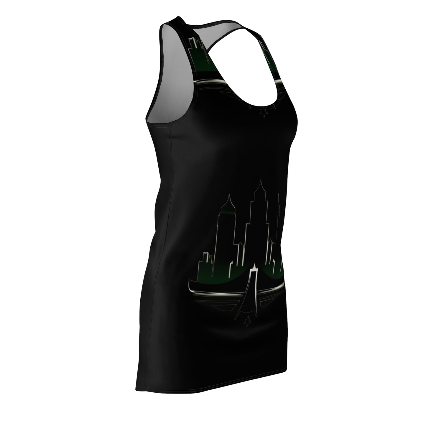 Chic Cityscape Racerback Dress for Summer Fashion