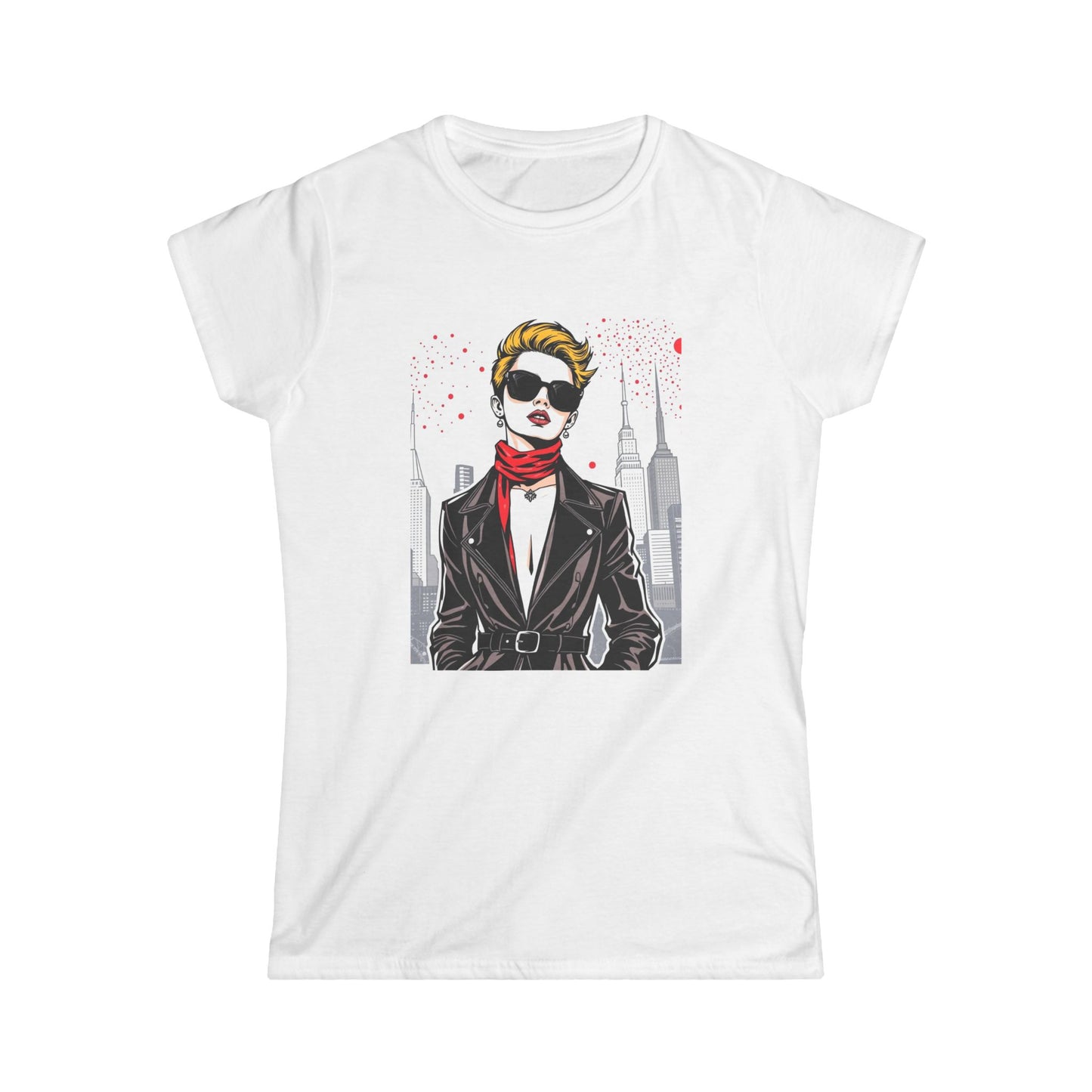 City Chic Vibes Women's Softstyle Tee - Fashionable Graphic Tee with Stylish Design