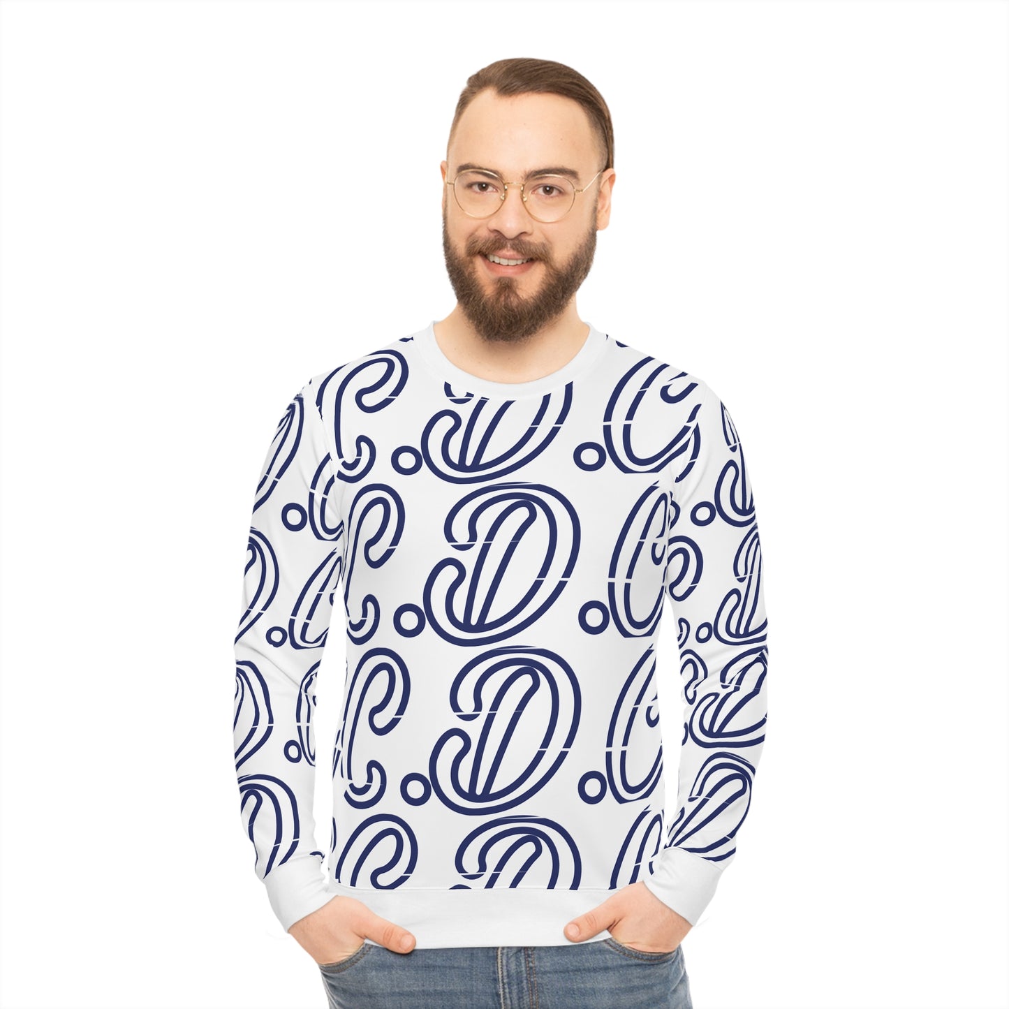 C.D.C. Monogram Lightweight Sweatshirt with Trendy Pattern - Perfect for Casual Wear