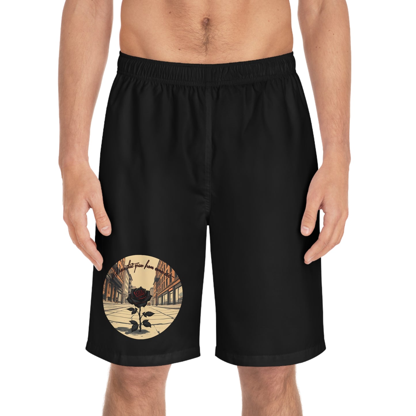 A Rose That Grew From Concrete Men's Board Shorts