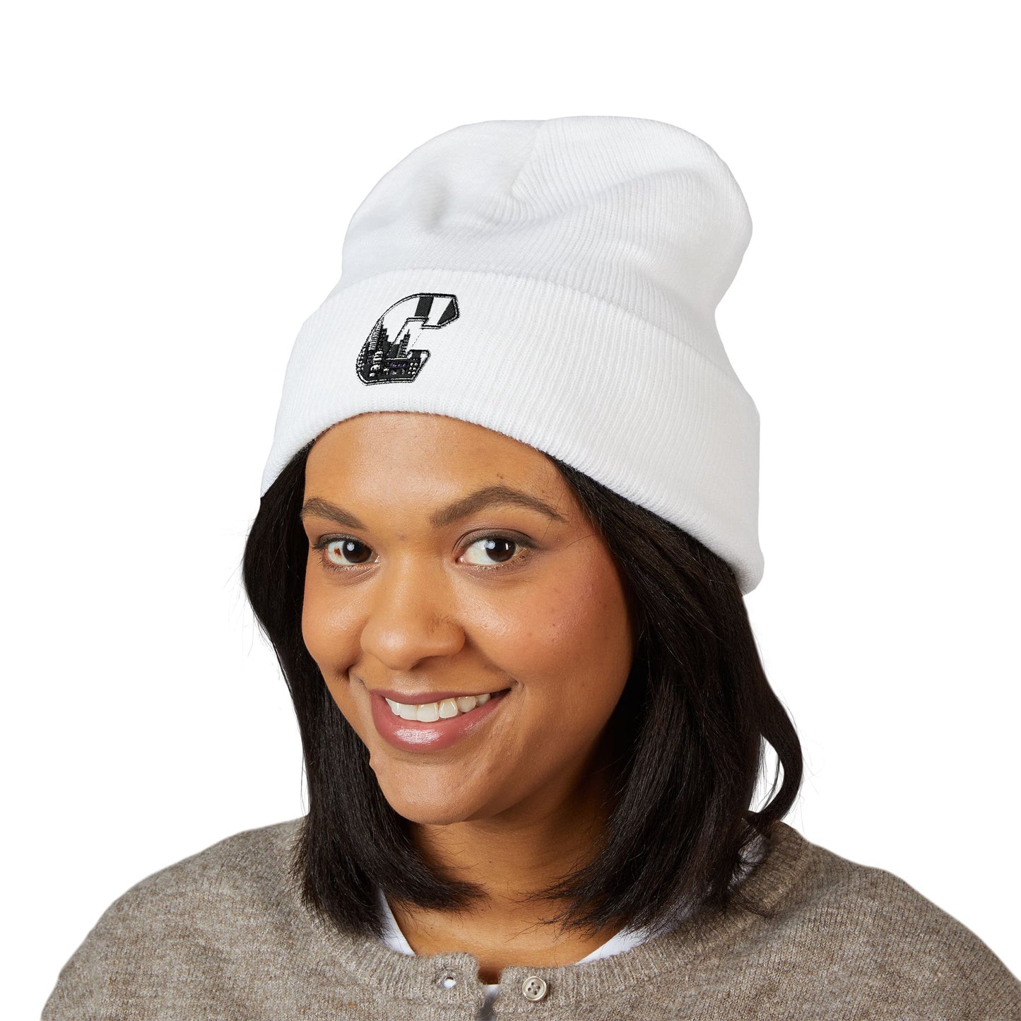 Citydripco. City C Classic Embroidered Cuffed Beanie - Cozy Winter Hat, Gift for Him/Her, Personalized Accessory, Casual Style, Unique Embroidery