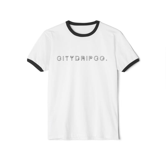 City Drip Co. Liquid Unisex Cotton Ringer T-Shirt - Trendy Urban Style Tee