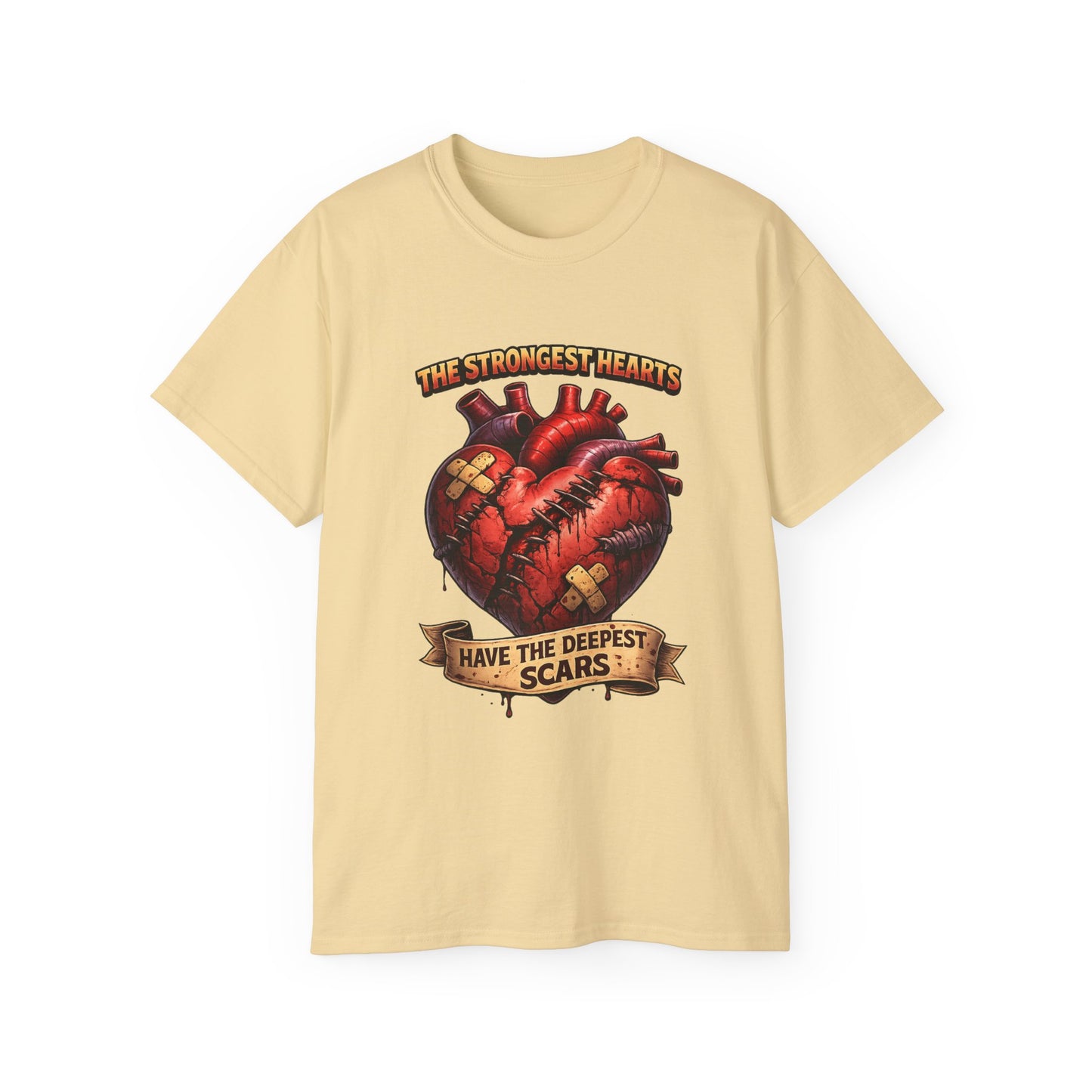 Citydripco — "The Strongest Hearts Have the Deepest Scars" Anatomical Heart Design