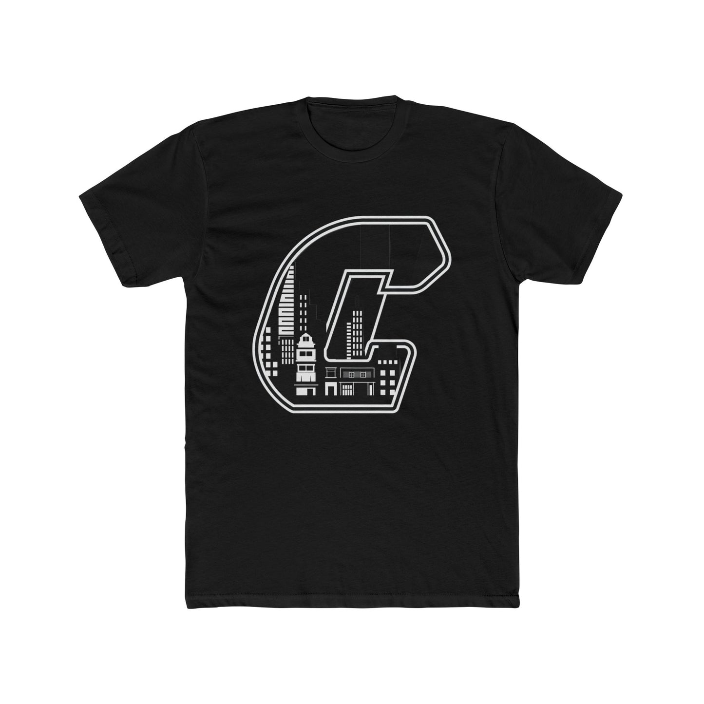 City Skyline 'C' Monogram Tee — Urban Letterman Graphic T-Shirt