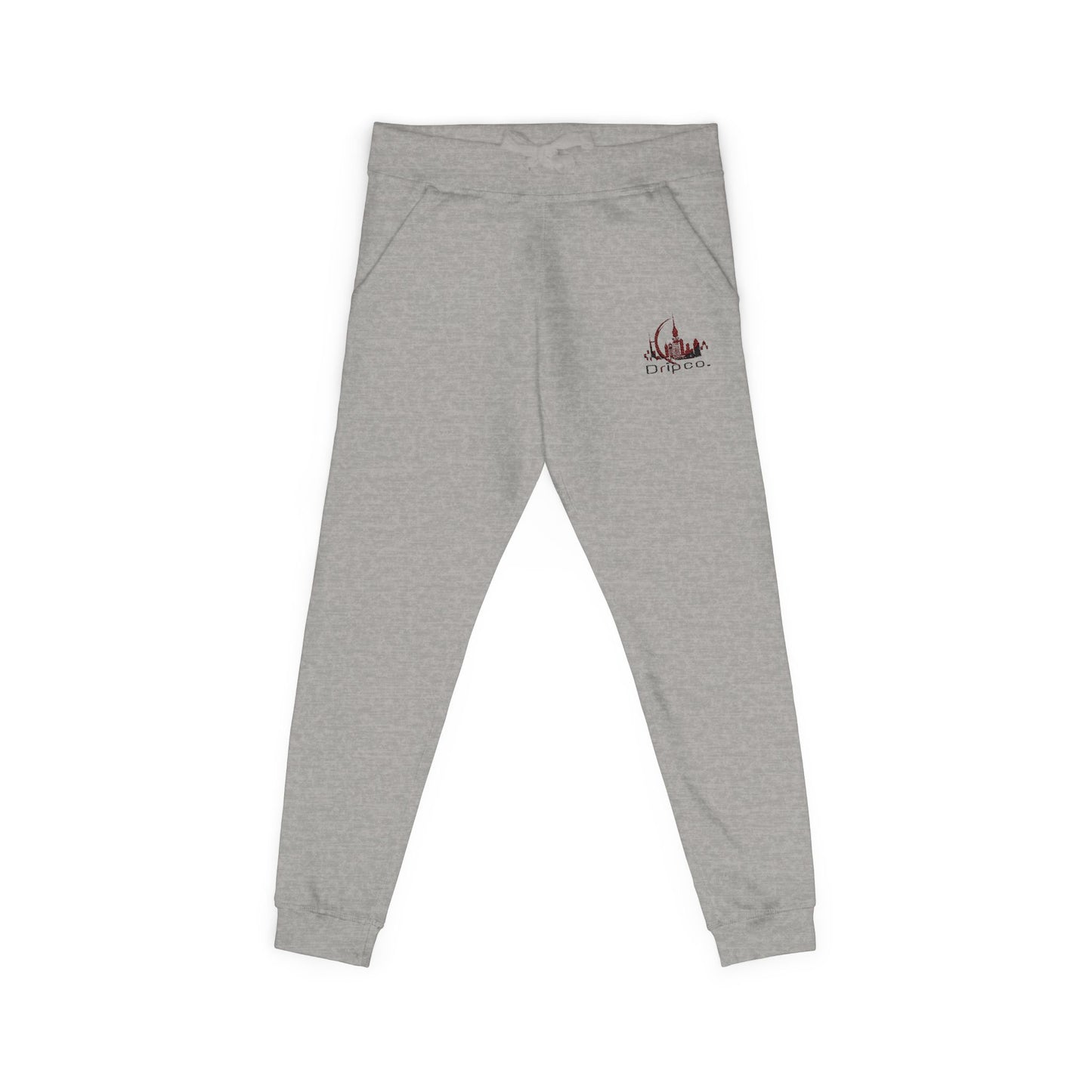A City Dripco. Embroidered Unisex Fleece Sweatpants - Cozy Lounge Pants for Chill Days, Gift for Him/Her, Casual Style, Holiday Comfort