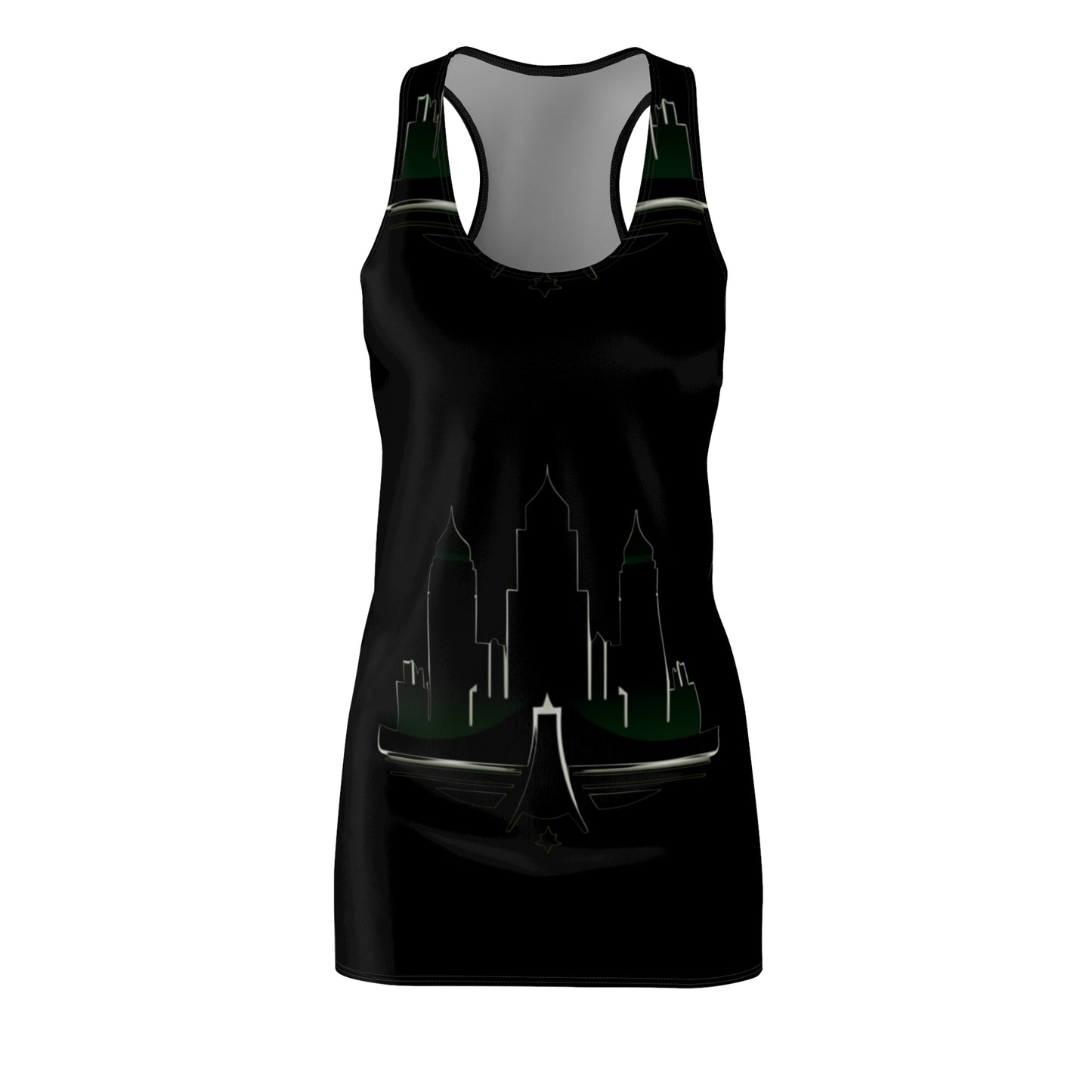 Chic Cityscape Racerback Dress for Summer Fashion