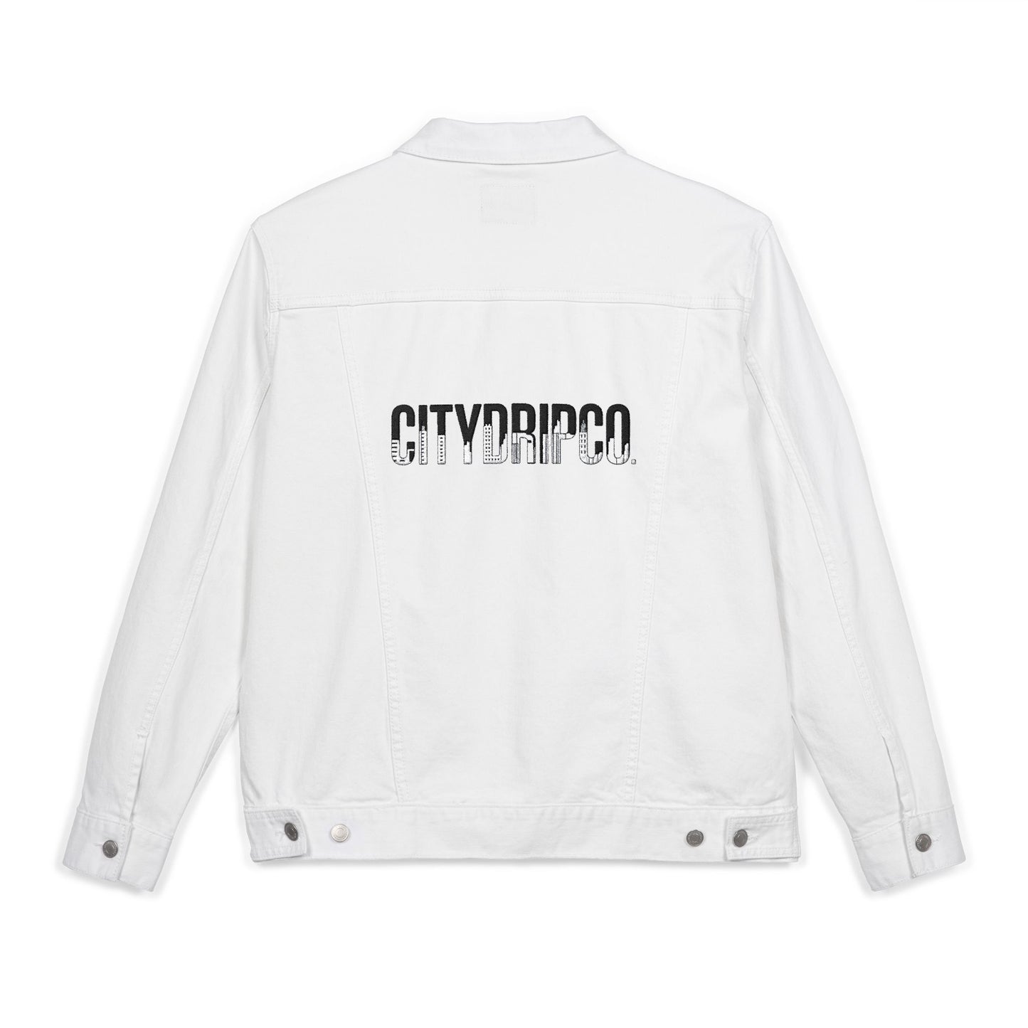 A Citydripco. Unisex Embroidered Denim Jacket, Stylish Casual Outerwear, Perfect Gift for Travelers, Summer Layering, Fashion Statement