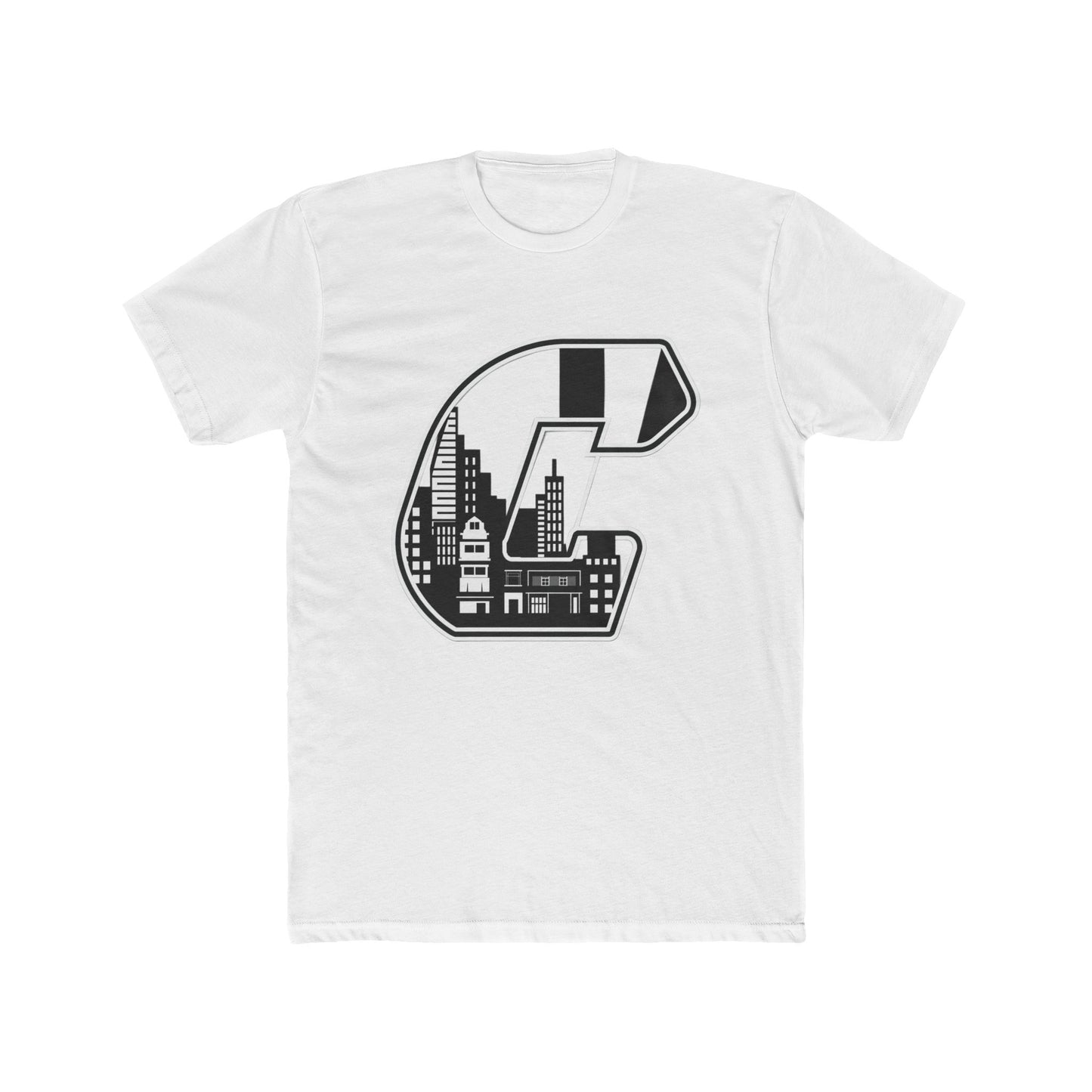 City Skyline 'C' Monogram Tee — Urban Letterman Graphic T-Shirt