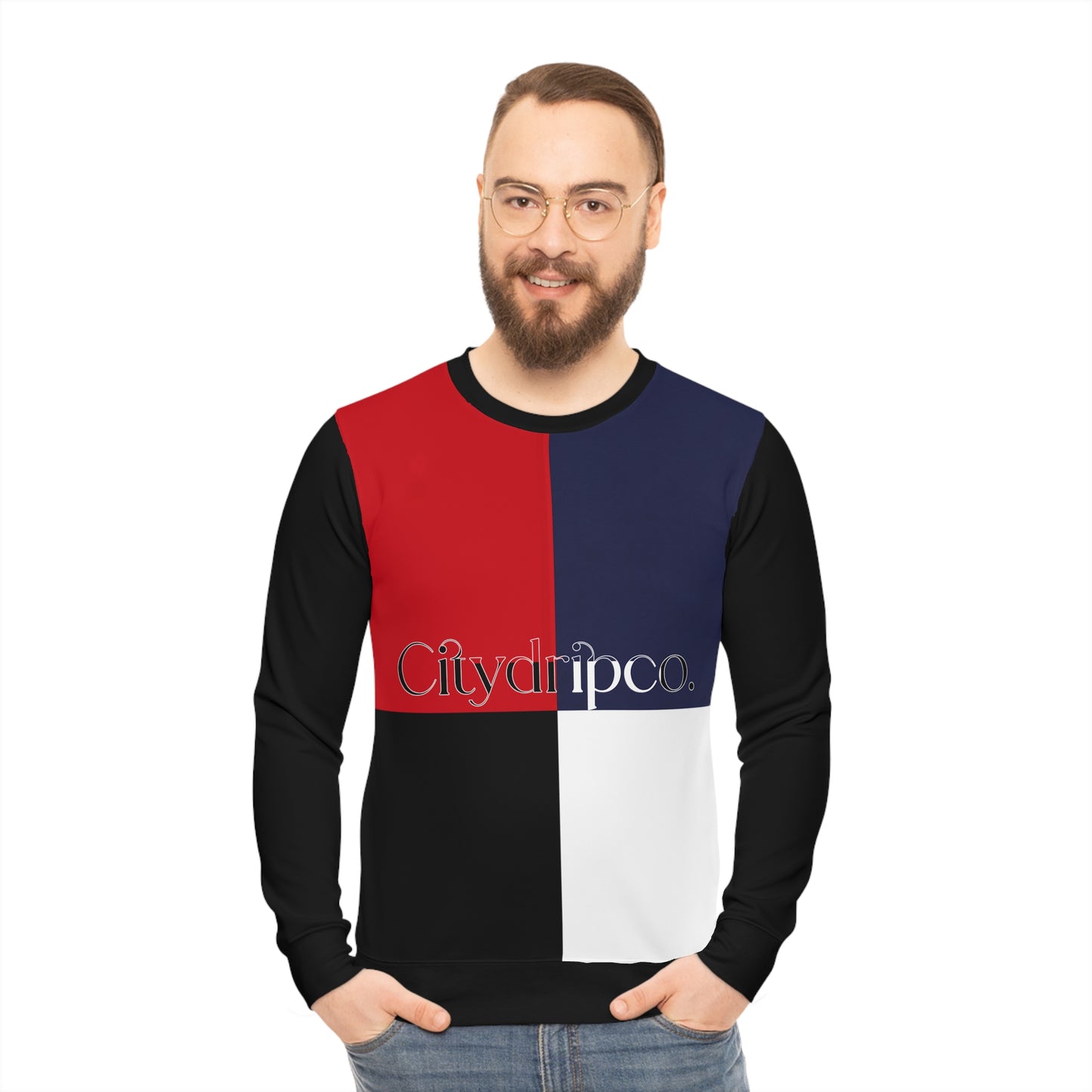 Chic Color Block Lightweight Sweatshirt, Casual Pullover, Cozy Layer for All Seasons, Trendy Gift, Stylish Streetwear