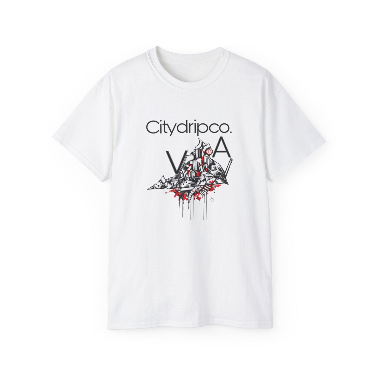 Citydripco. Virginia Unisex Ultra Cotton Tee - Street Art Inspired, Casual Wear for Urban Explorers