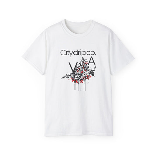 Citydripco. Virginia Unisex Ultra Cotton Tee - Street Art Inspired, Casual Wear for Urban Explorers
