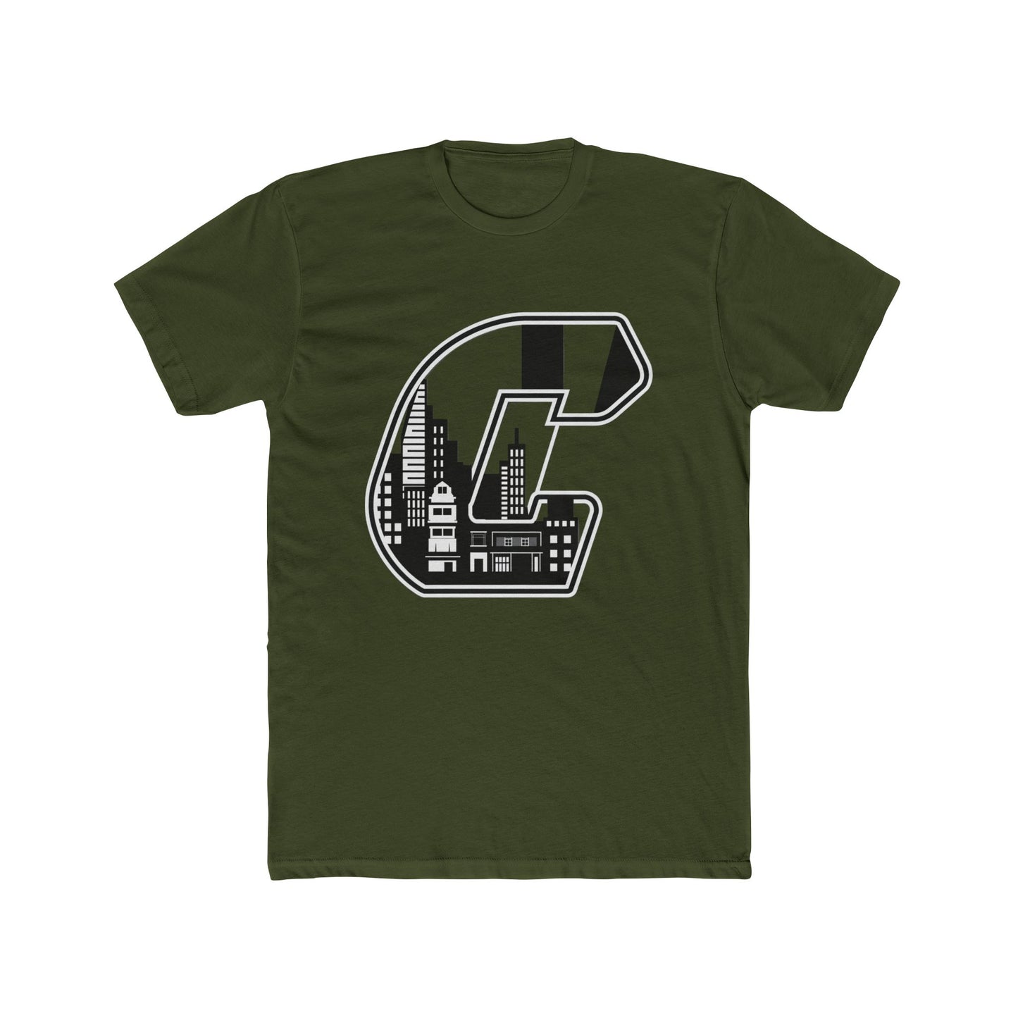 City Skyline 'C' Monogram Tee — Urban Letterman Graphic T-Shirt