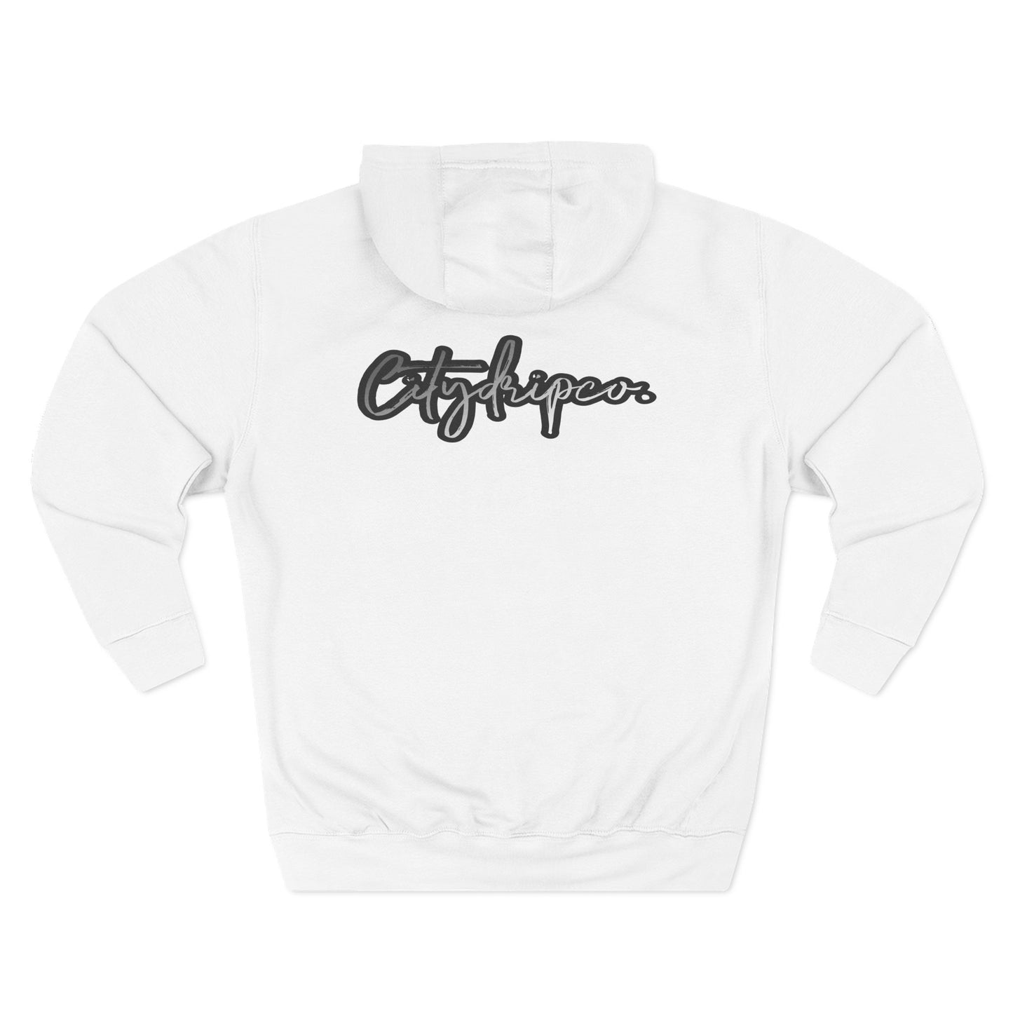 Citydripco. City C Three-Panel Fleece Hoodie, City Style Sweatshirt, Cozy Layer, Graphic Hoodie, Winter Fashion