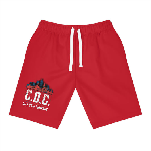 Men's Athletic Long Shorts - City Drip Company Graphic - Perfect for Sports & Casual Wear