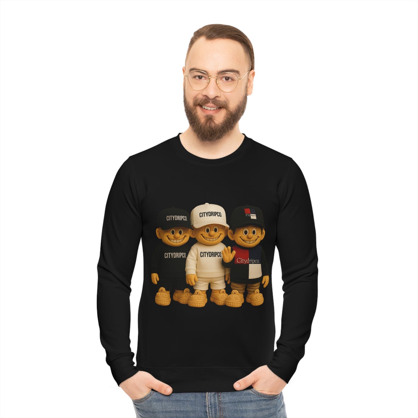 Citydripco. Bears Cute Trio Cartoon Bears Sweatshirt — Cozy Graphic Crewneck