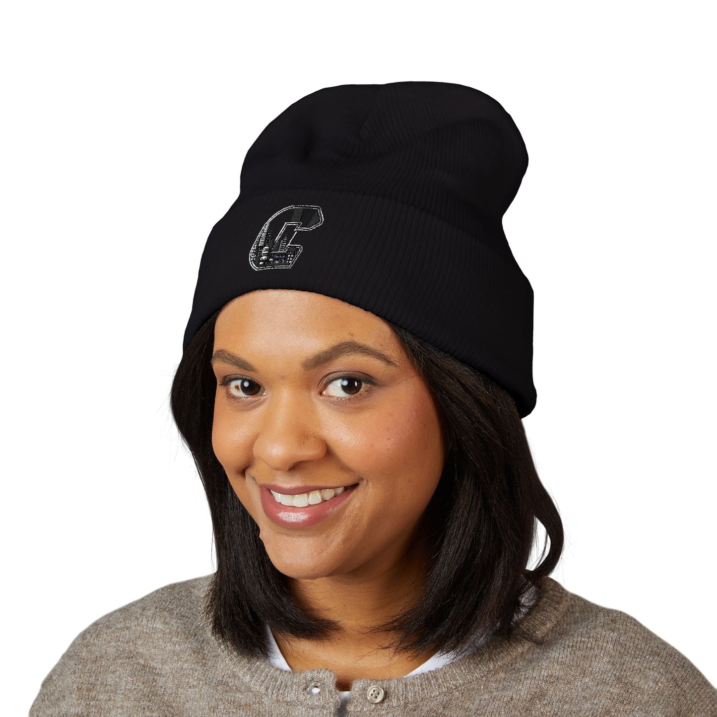Citydripco. City C Classic Embroidered Cuffed Beanie - Cozy Winter Hat, Gift for Him/Her, Personalized Accessory, Casual Style, Unique Embroidery