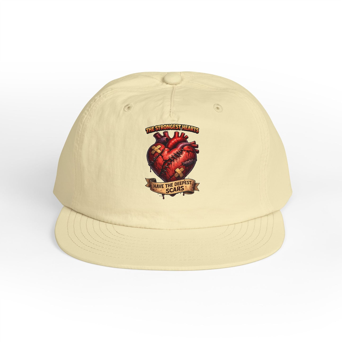Citydripco — Tattoo Heart Graphic Snapback Hat (“The Strongest Hearts Have the Deepest Scars”)