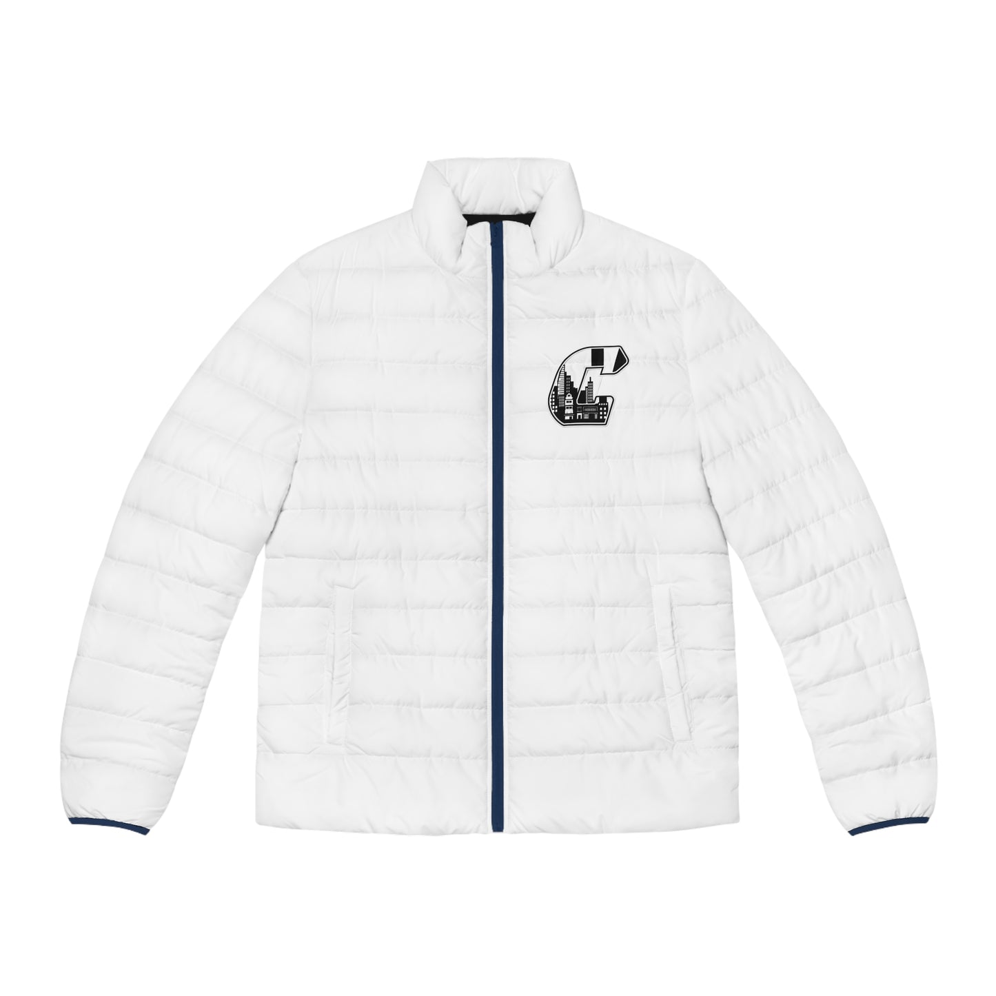 Citydripco City C Puffer Jacket — 'Hydroponic' Monogram Cityscape Men's Puffer