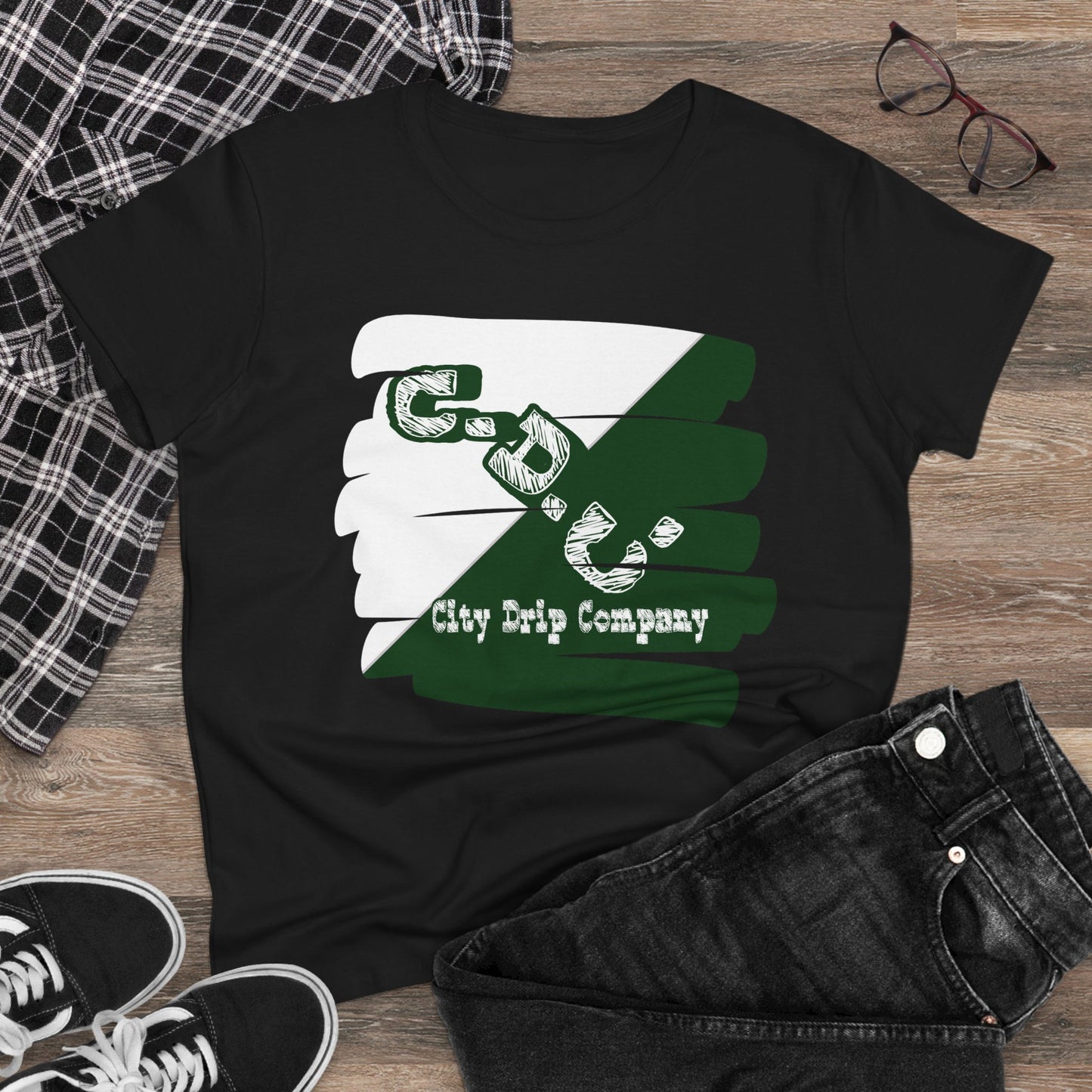 Citydripco. Signature Women's Midweight Cotton Tee - Stylish & Comfortable Tee for Everyday Wear