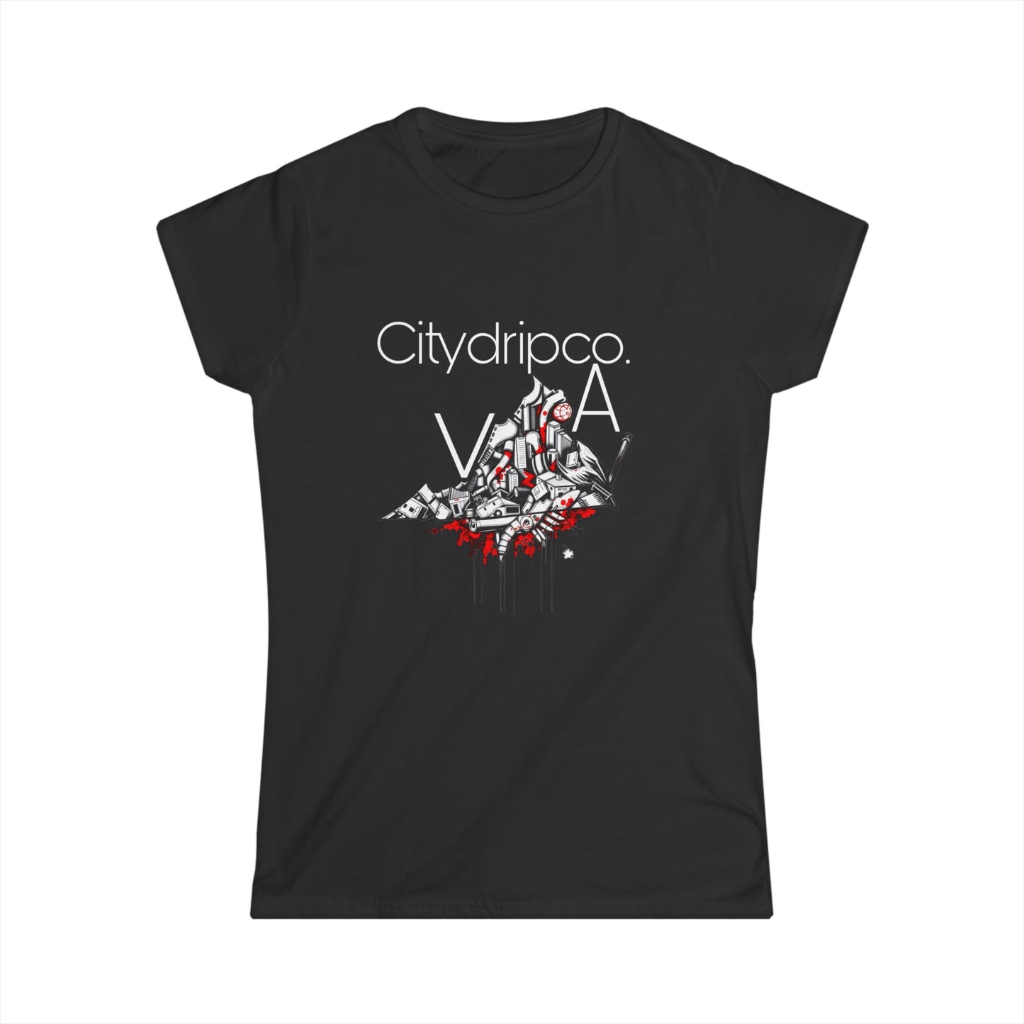 Womens Citydripco. Virginia Women's Softstyle Tee - Trendy Streetwear Graphic Tee