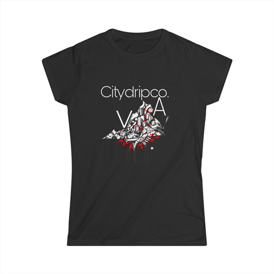Womens Citydripco. Virginia Women's Softstyle Tee - Trendy Streetwear Graphic Tee